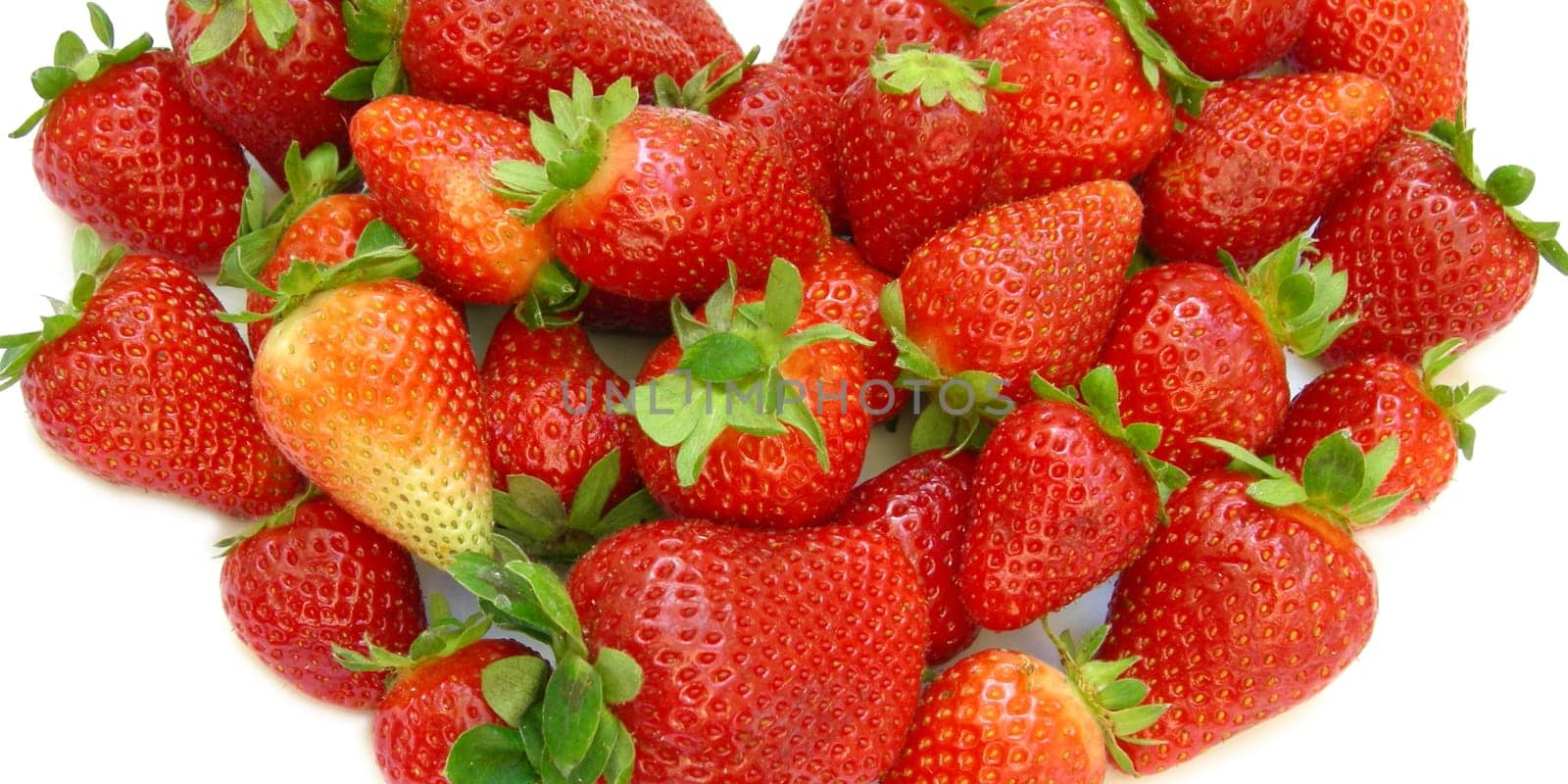 Red strawberry heart symbol of love and passion