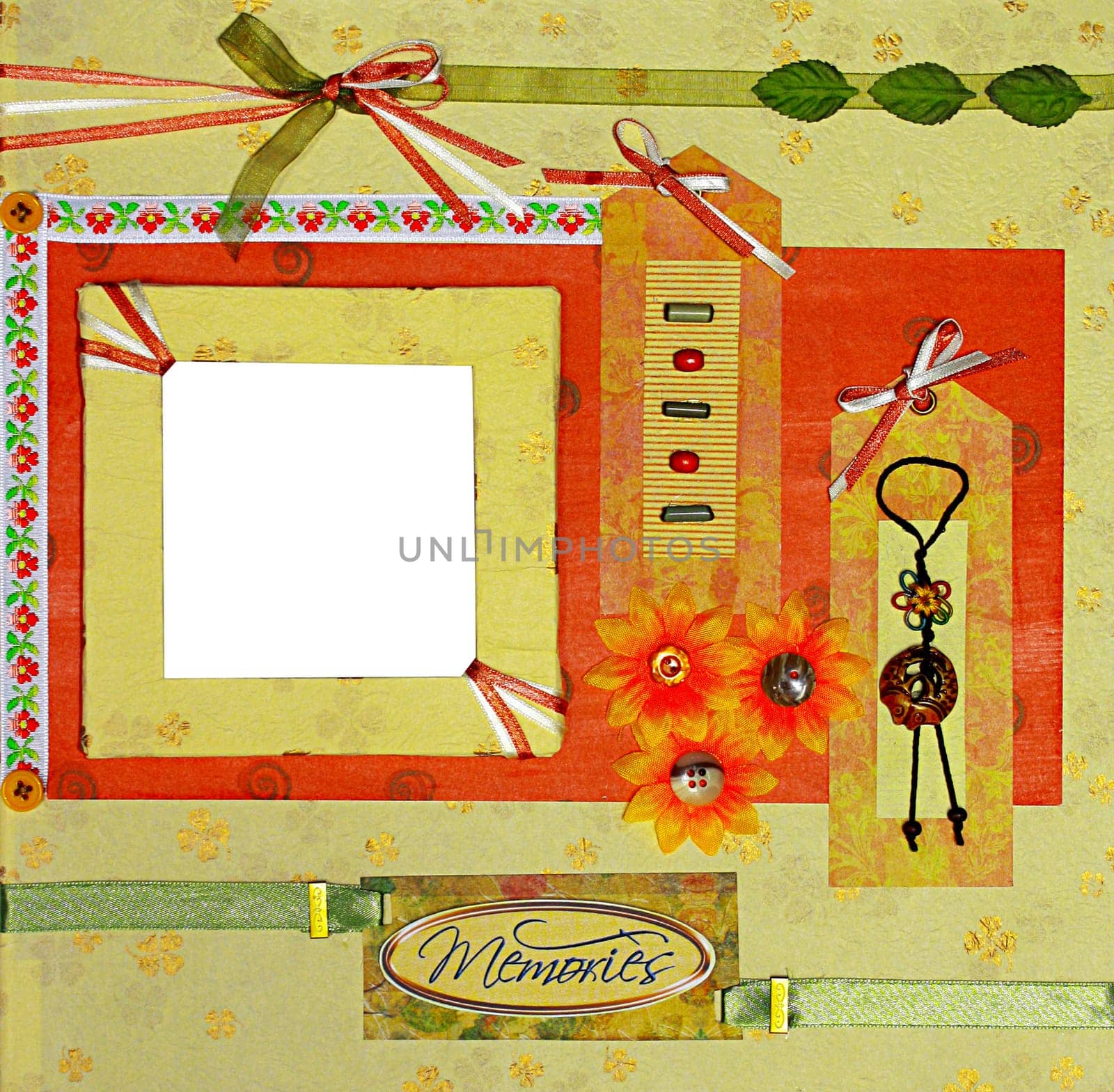 a hand crafted scrapbook album cover design