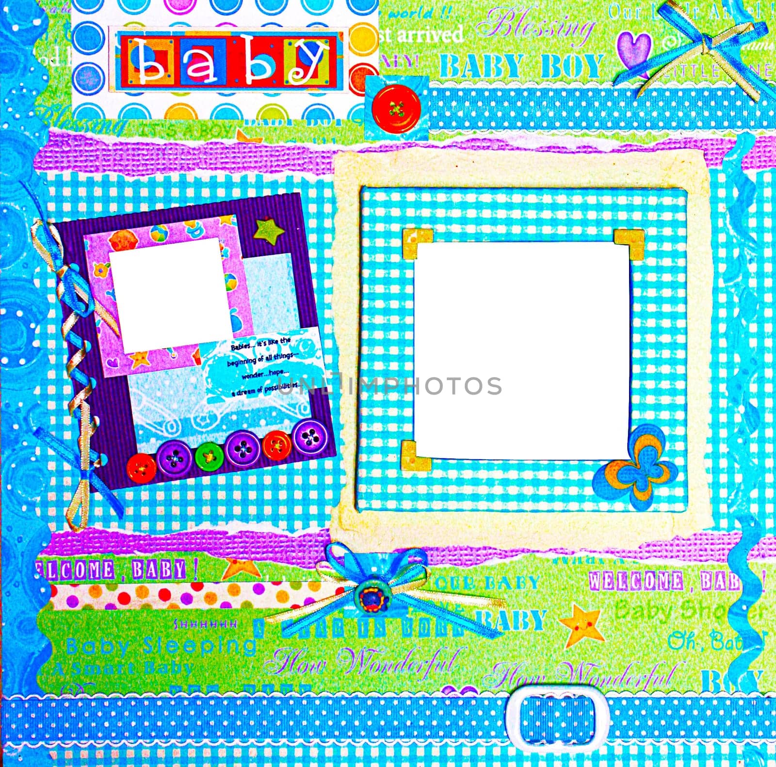 a hand crafted scrapbook album cover design
