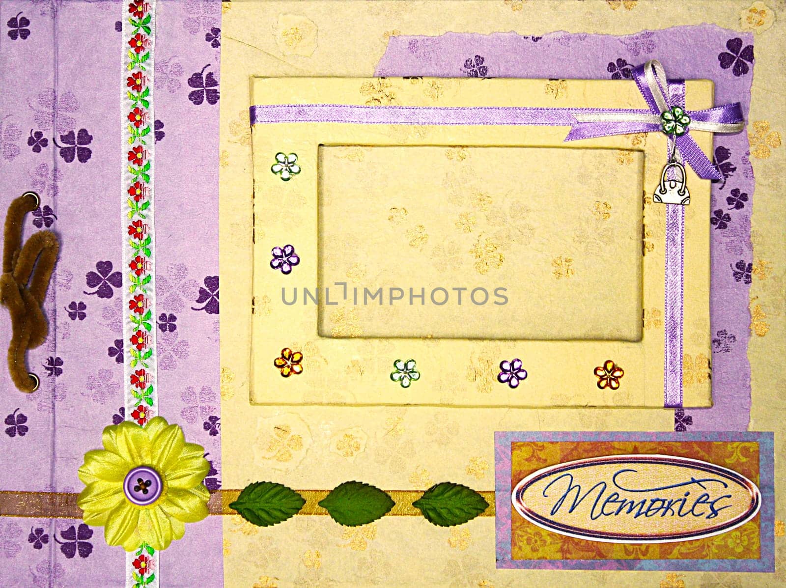 a hand crafted scrapbook album cover design