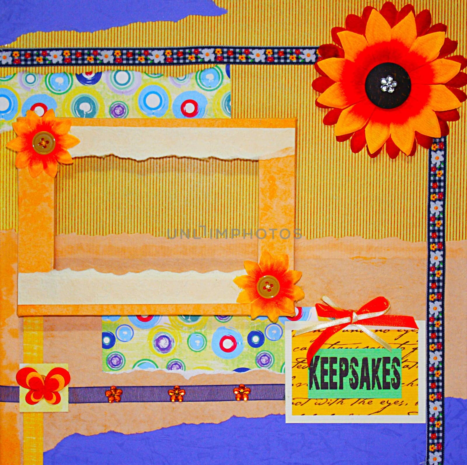 a hand crafted scrapbook album cover design