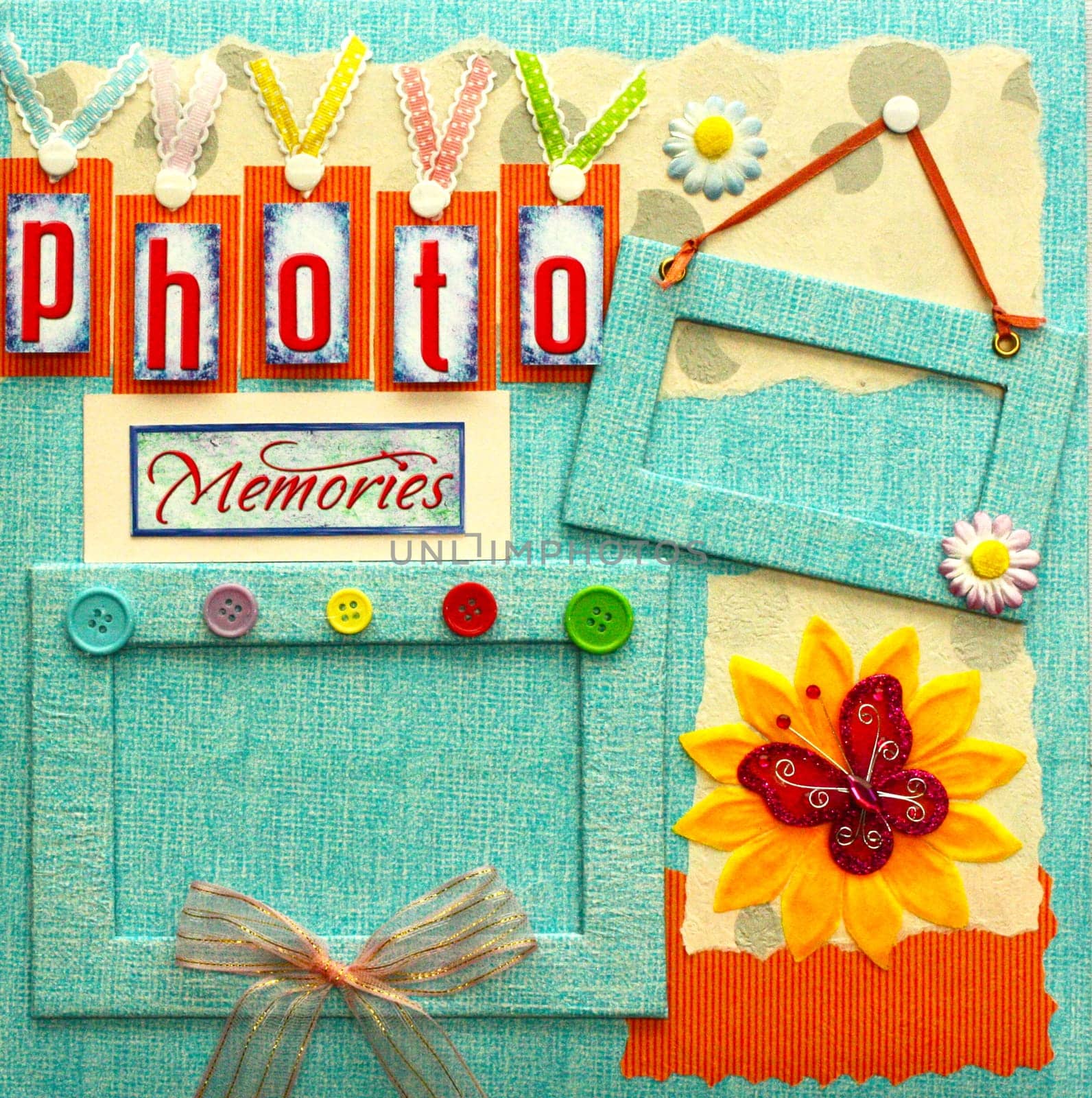 a hand crafted scrapbook album cover design