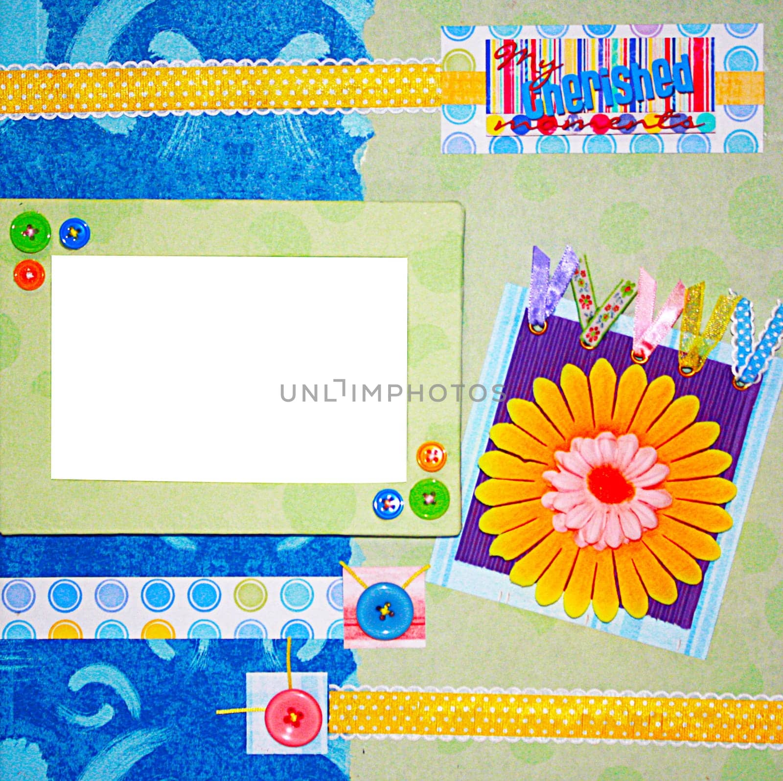 a hand crafted scrapbook album cover design