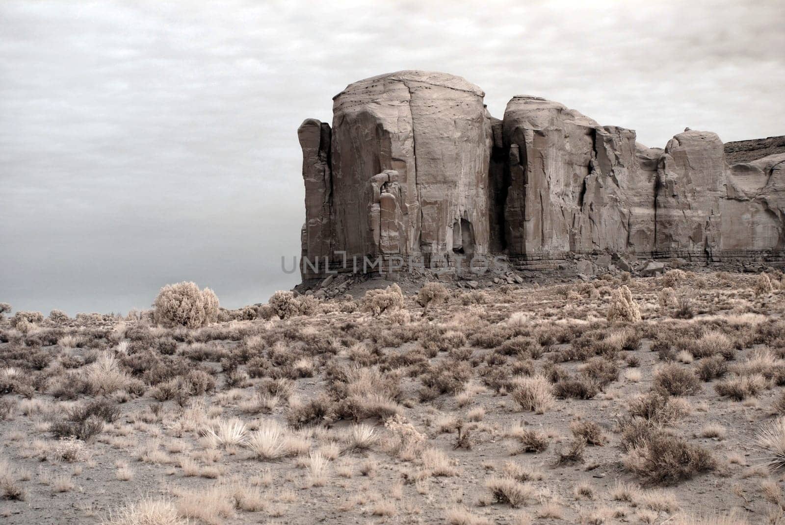 A cloudy day over Monument Valley Utah