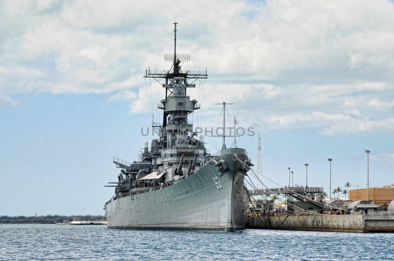 USS Missouri - decomissioned battleship USA in Pearl Harbor Hawaii