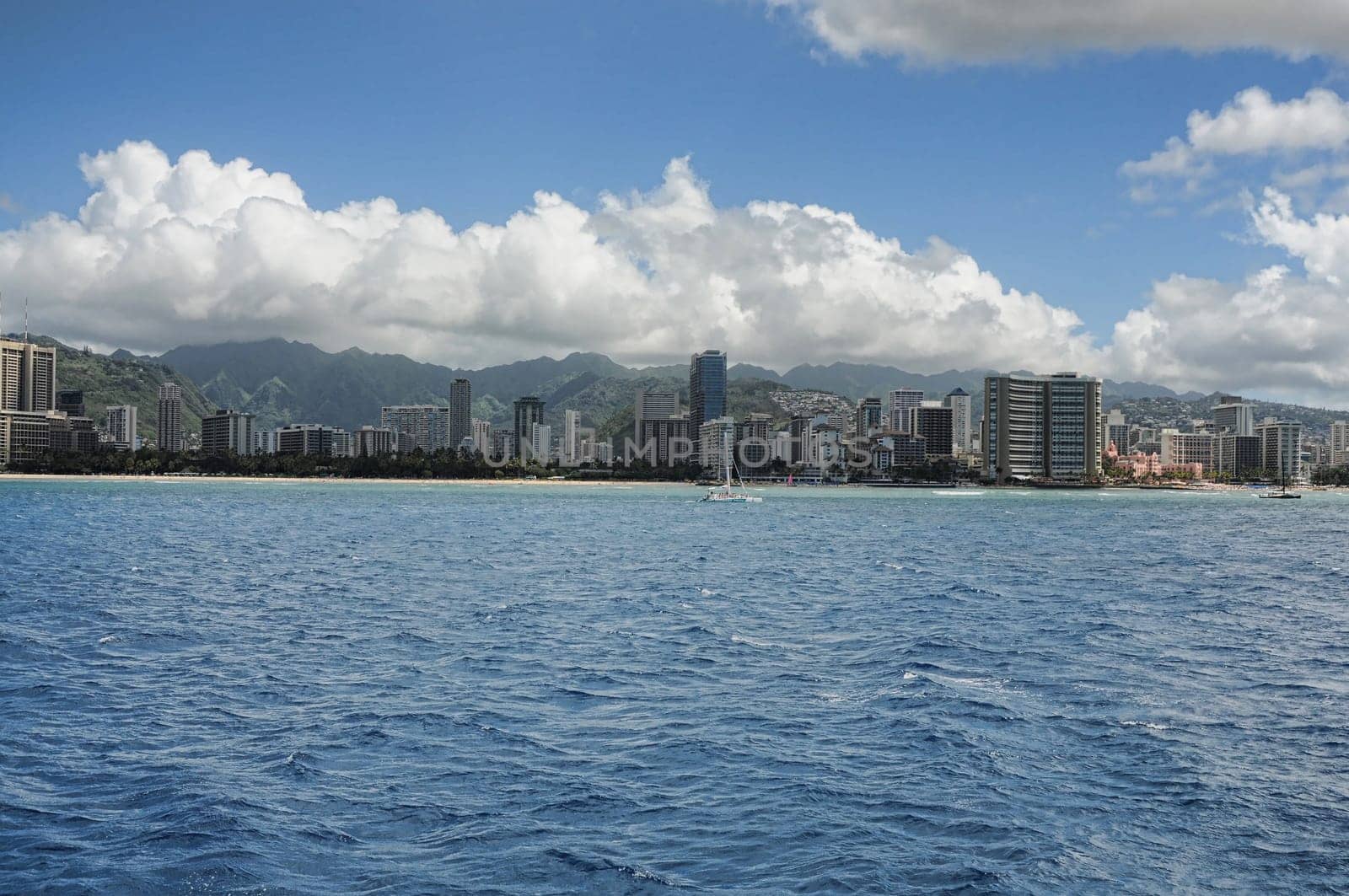 Sailboat in Honolulu Hawaii USA