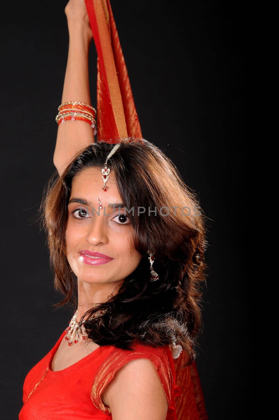 Pretty Indian girl wearing traditional clothing