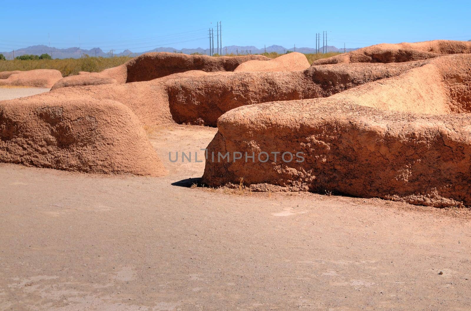 Casa Grande National Monument of the Hohokam Indians in Arizona USA