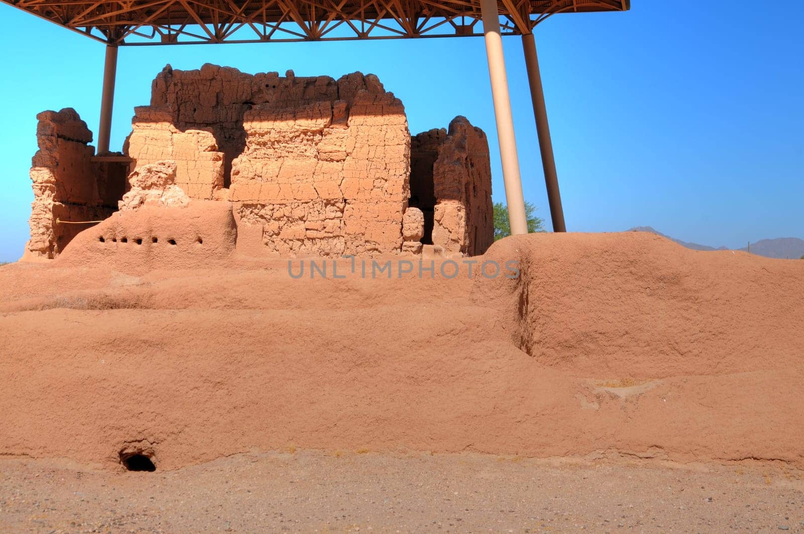 Casa Grande National Monument of the Hohokam Indians in Arizona USA