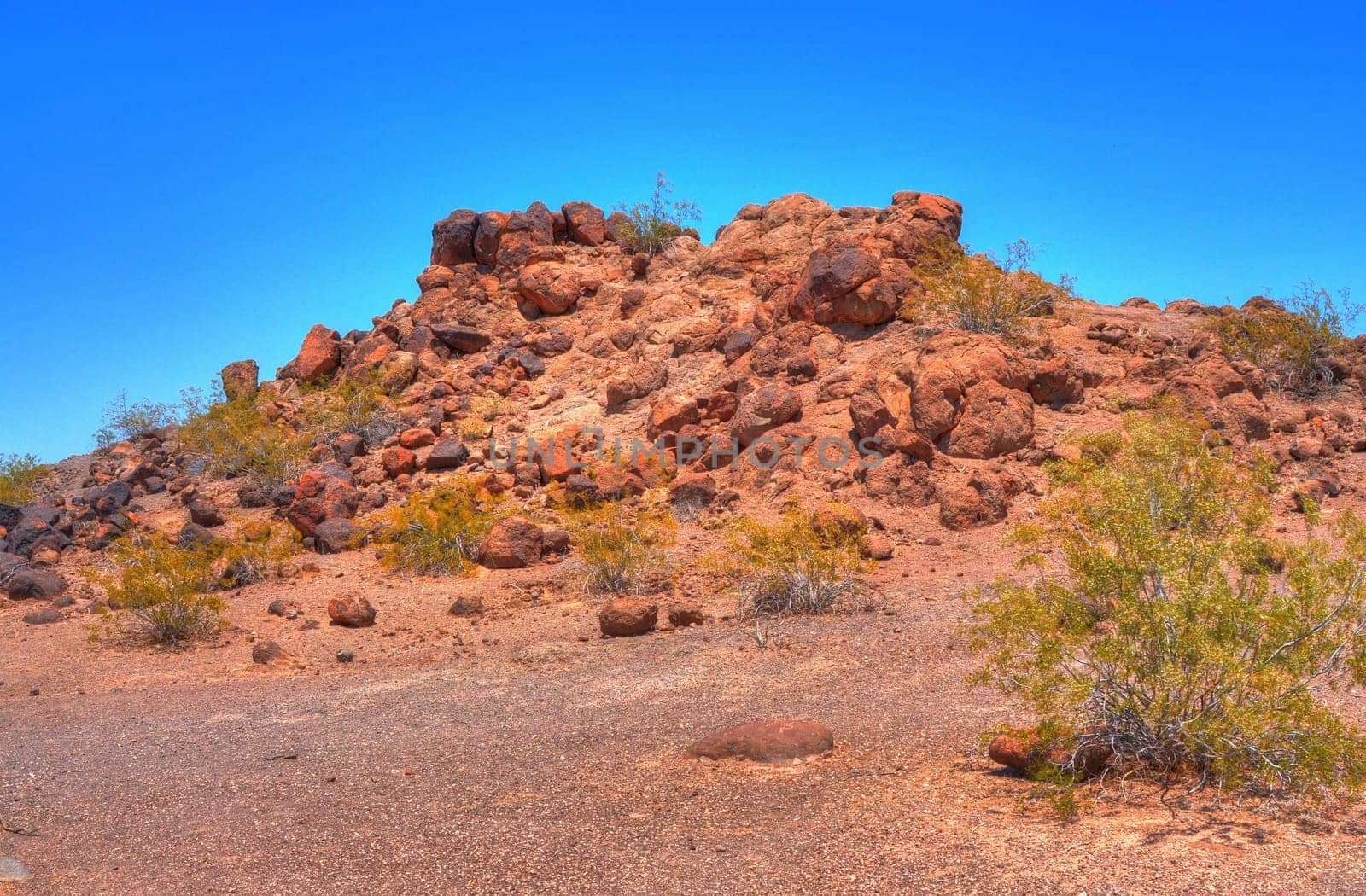 Rocky location where hundreds of indian rock glyphs are located