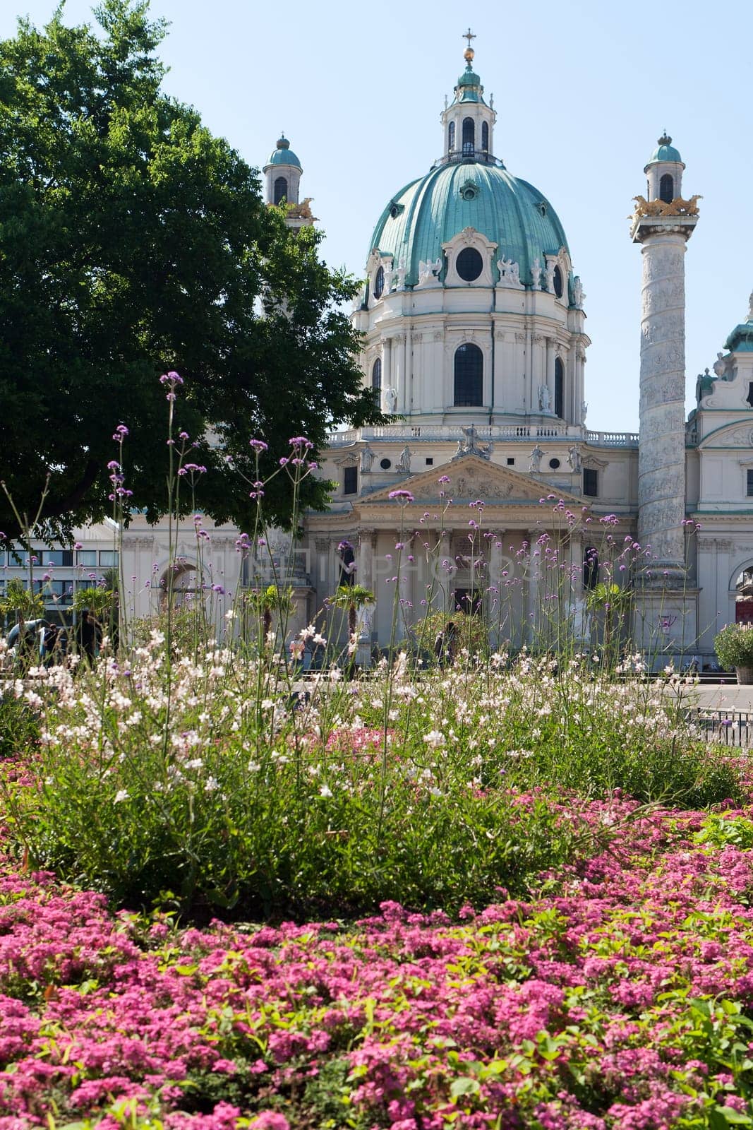 Karlskirche Vienna,baroque historical building and landmark