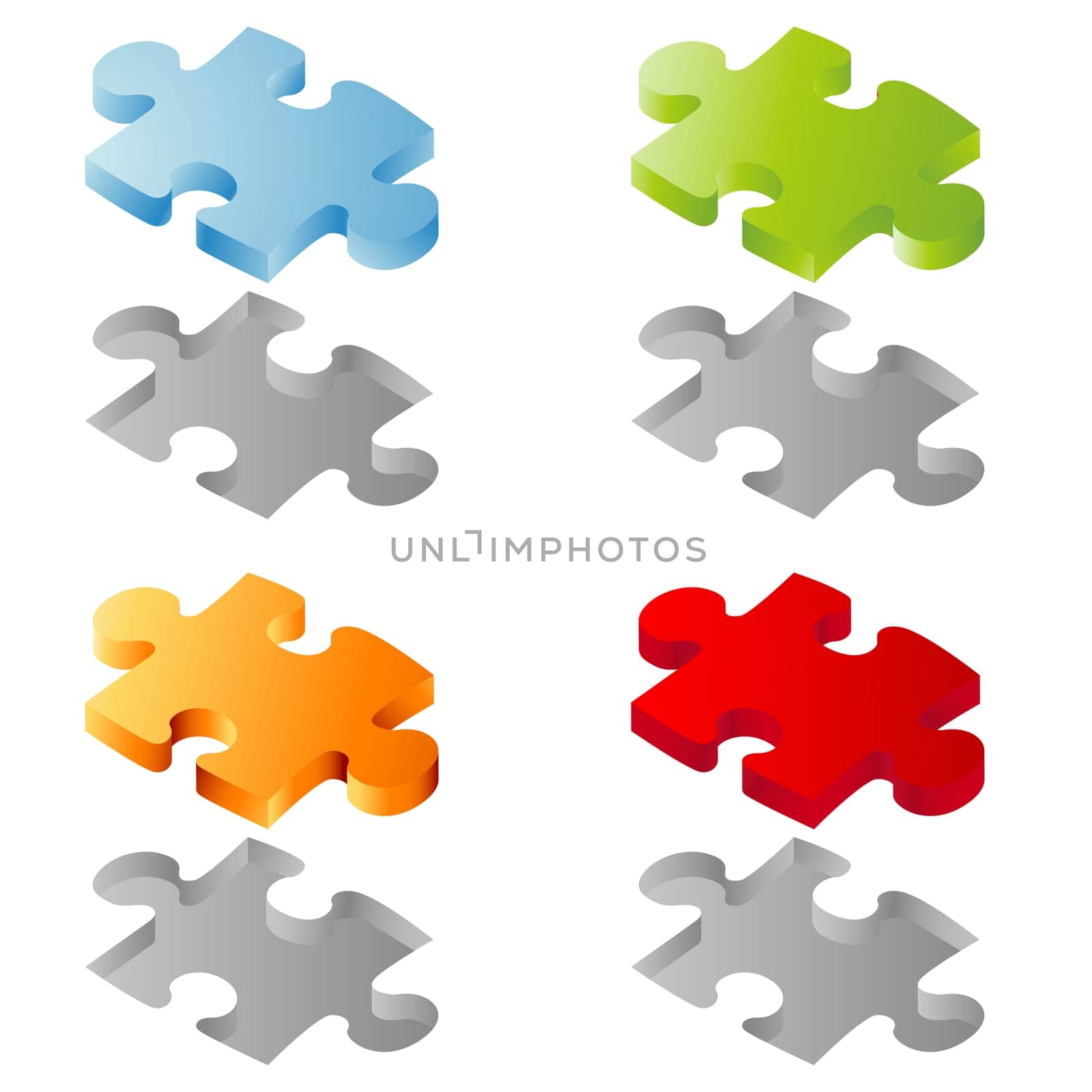 3D Puzzle Pieces