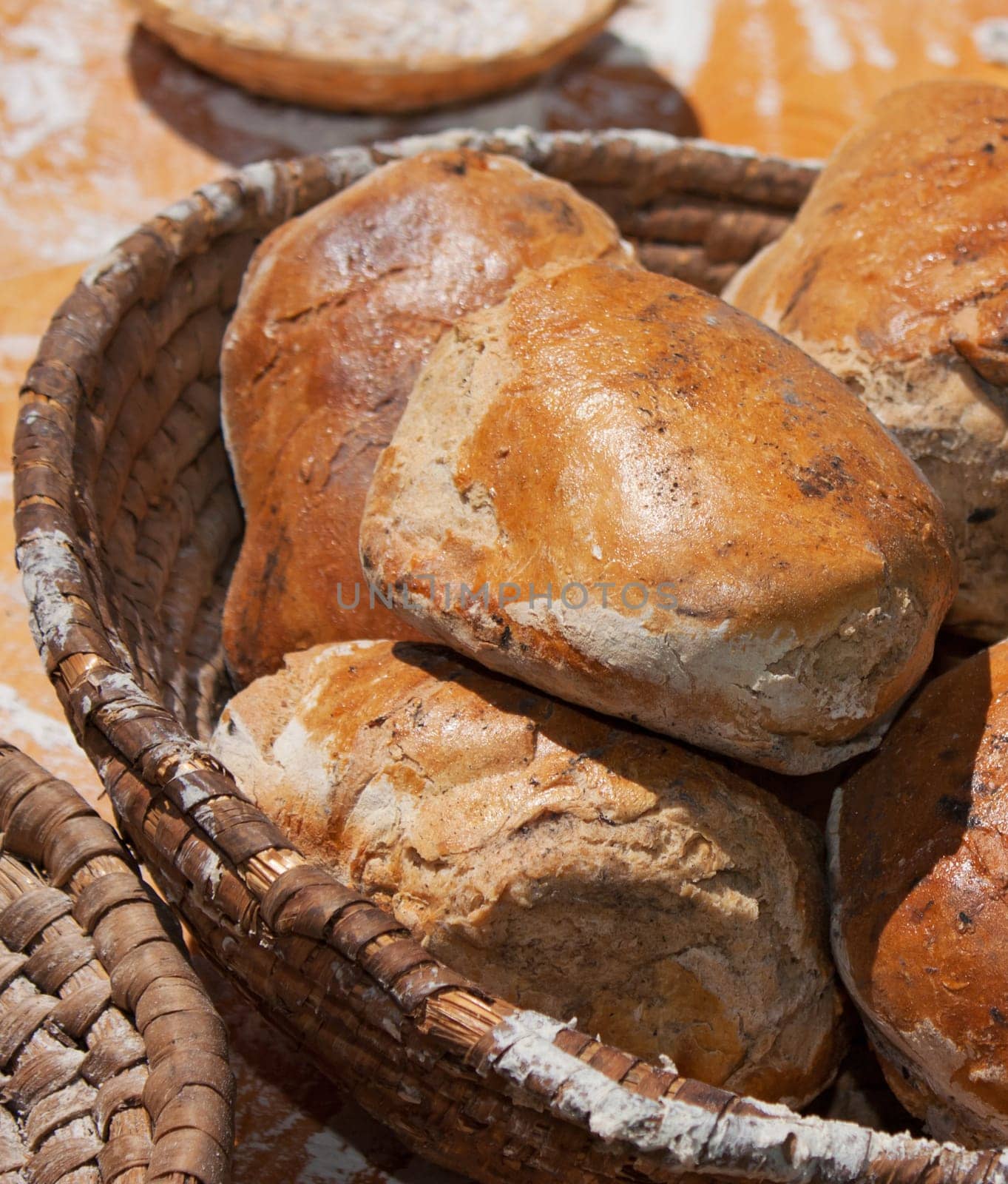 Traditional Cezch bread made in medieval oven, with caraway
