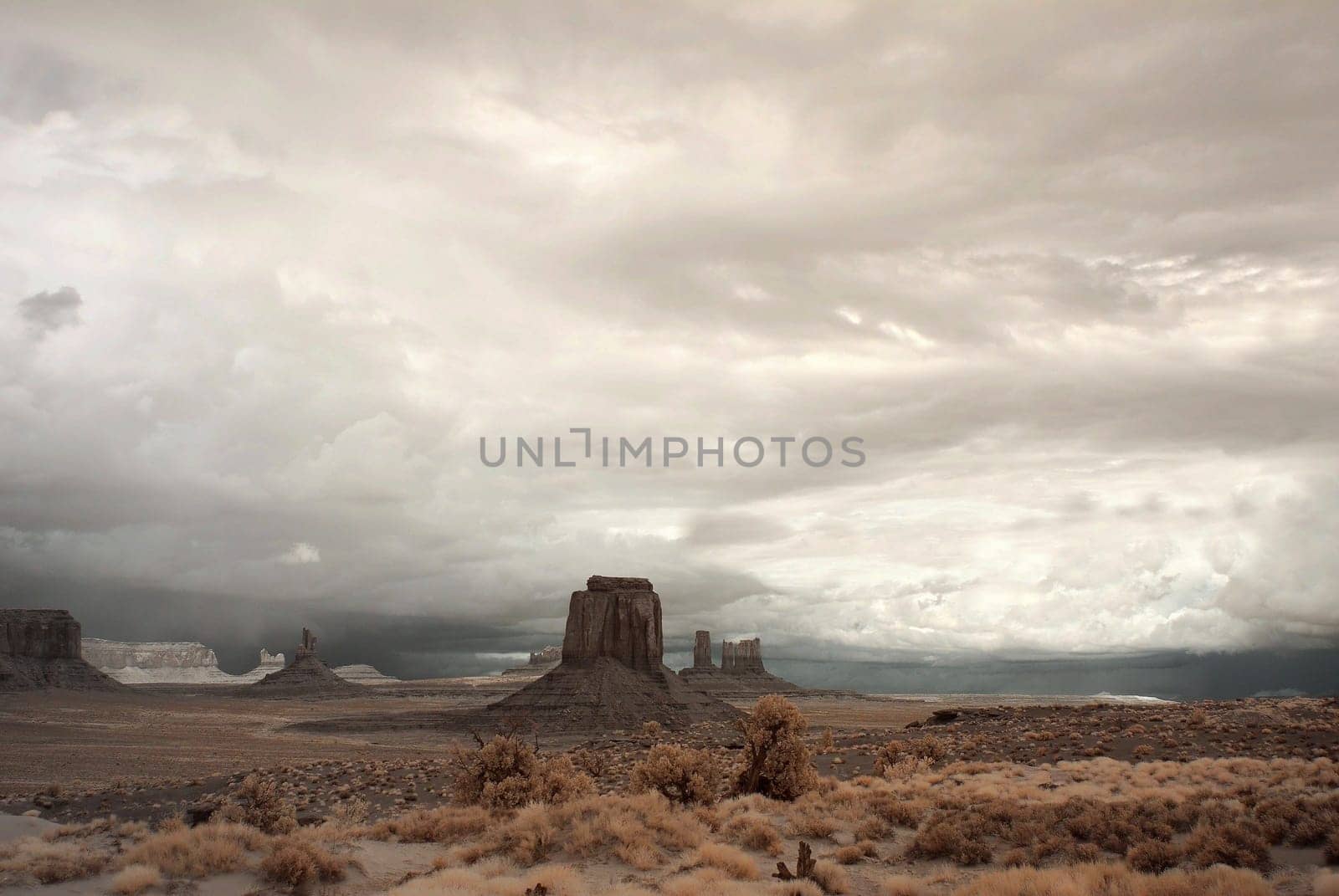 Stormy weather over Monument Valley in Arizona