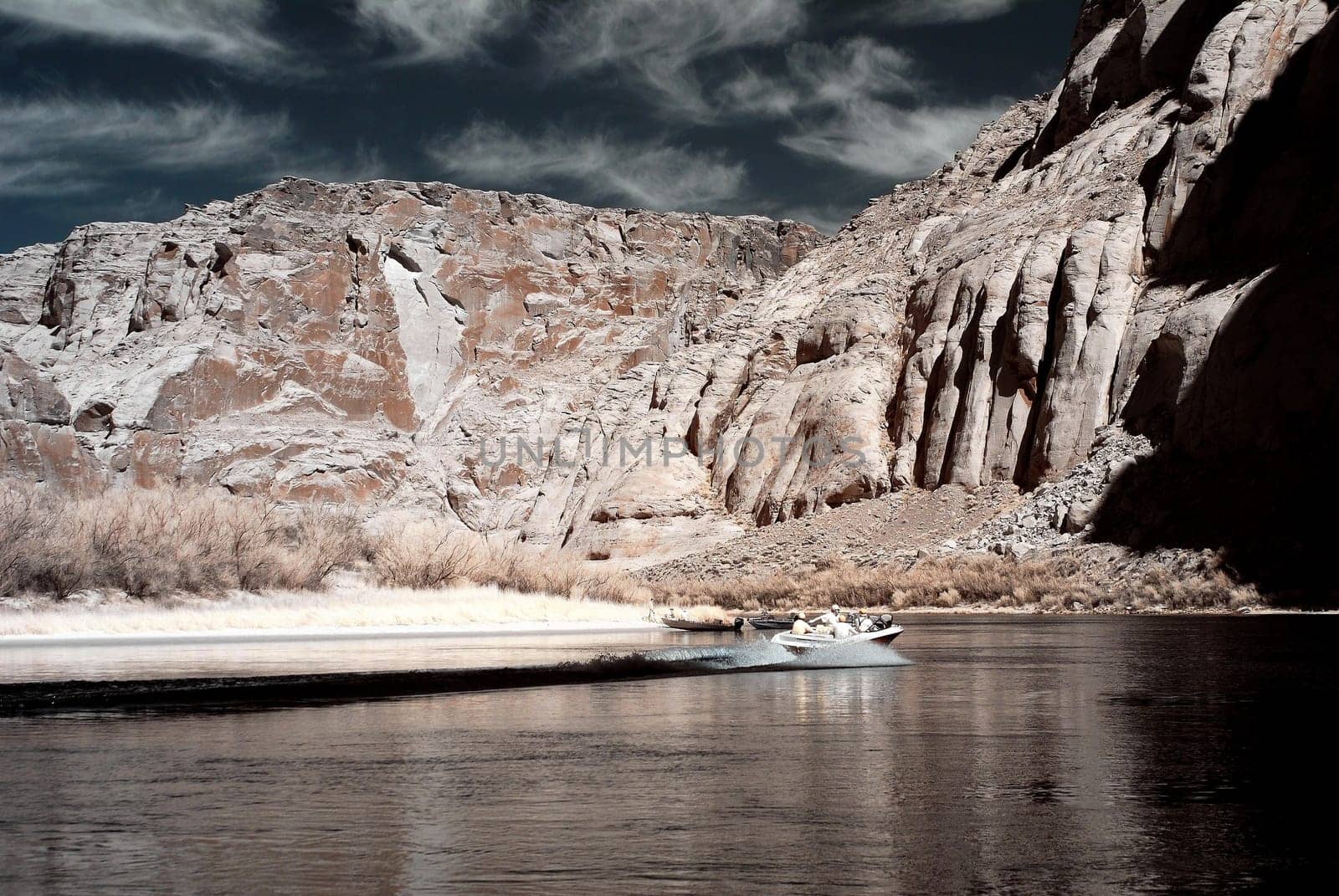 Boating on The Colorado River in Glen Canyon