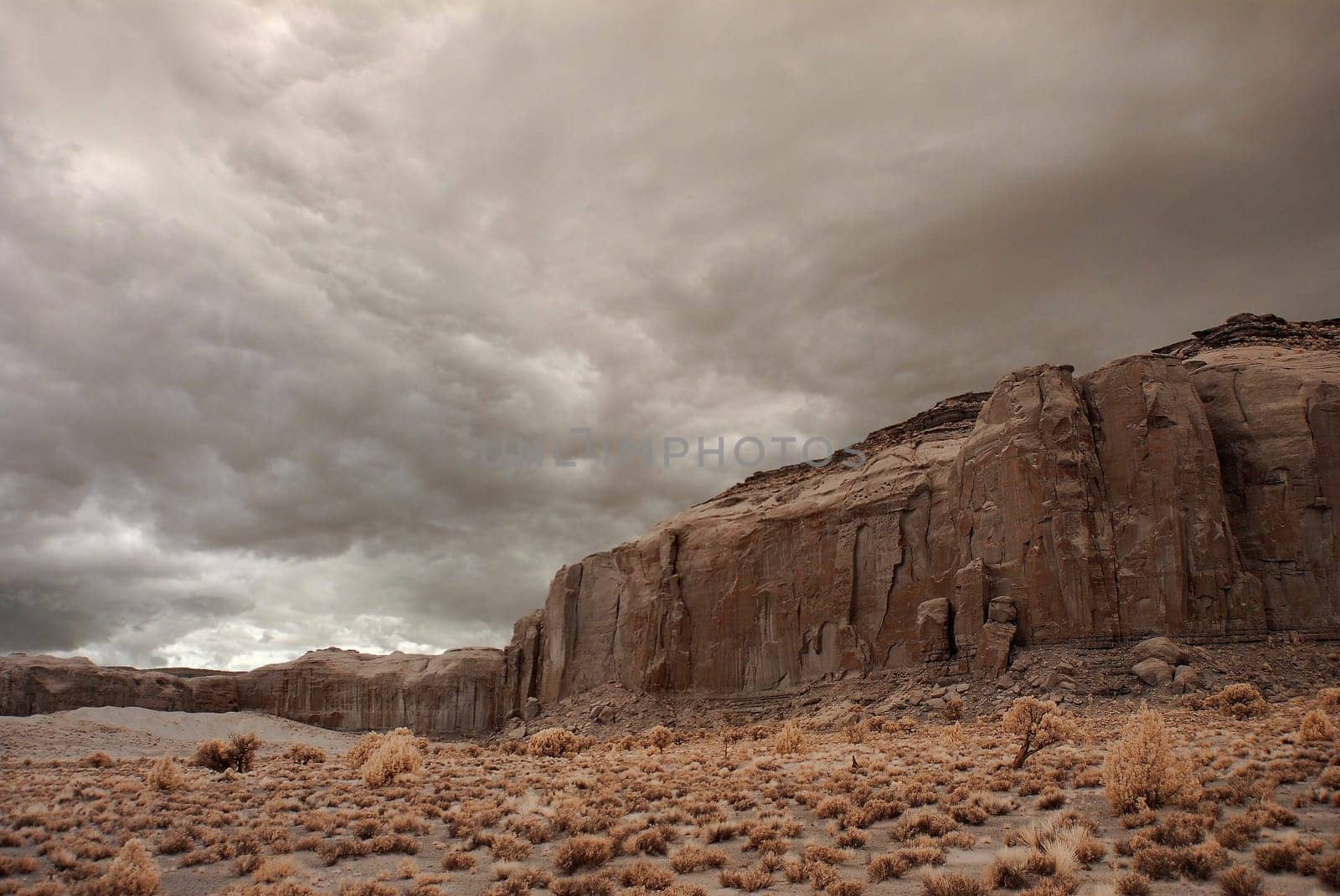 Stormy weather over Monument Valley in Arizona