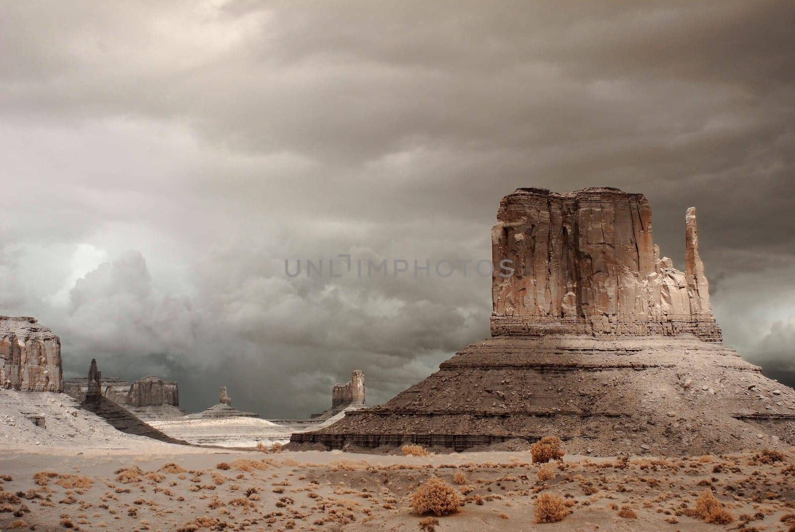 Stormy weather over Monument Valley in Arizona