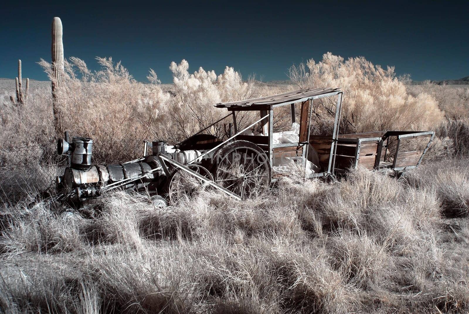 Old Abondoned Carnival Train in the desert