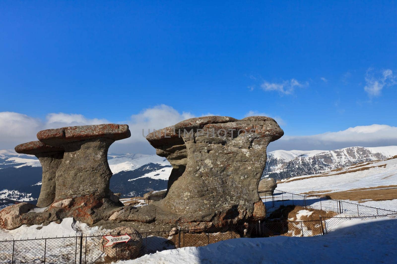 stone group named "Babele"" in Bucegi Mountains , Romania"