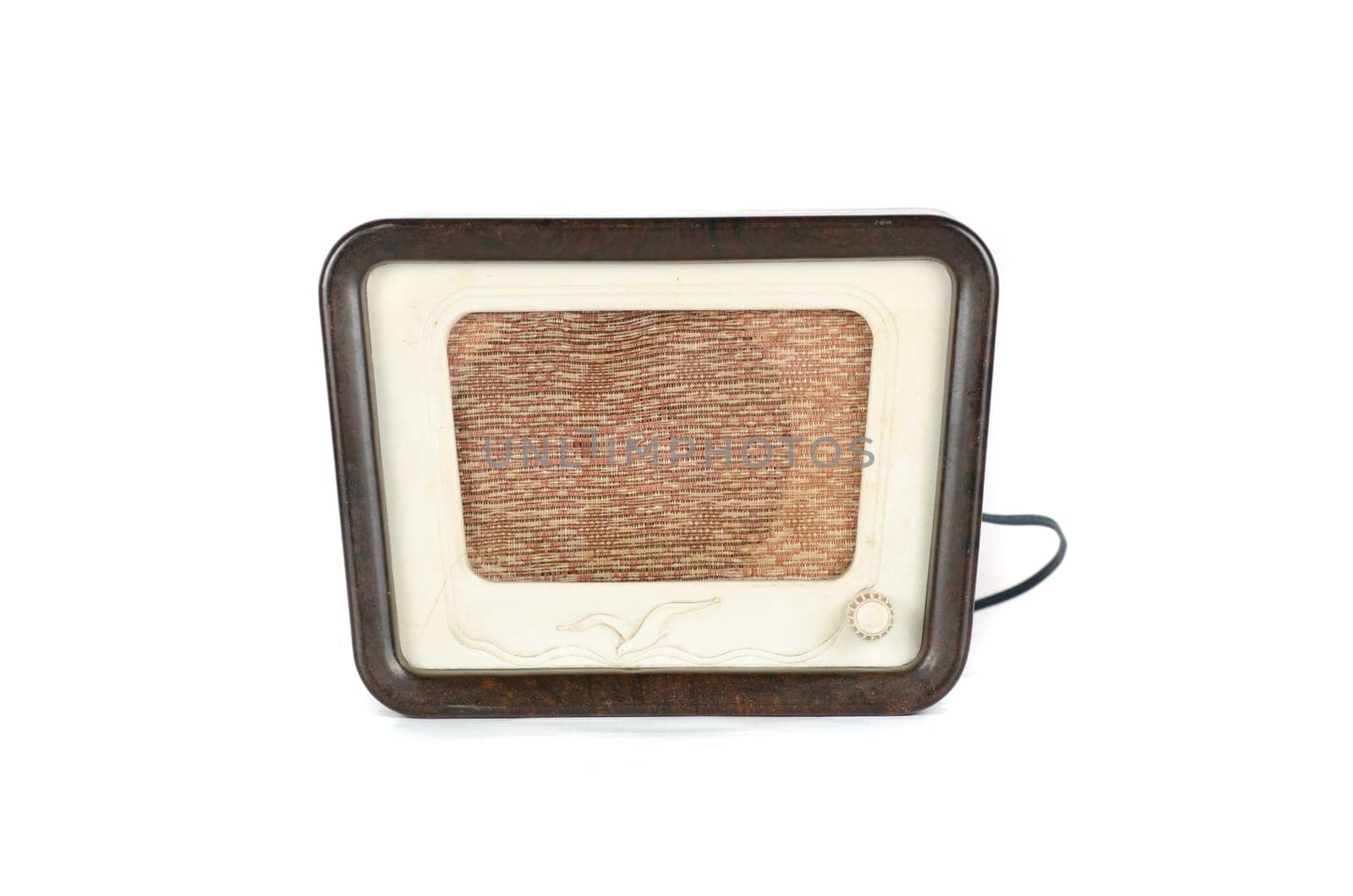 Old Radio 50s - 60s isolated on a white