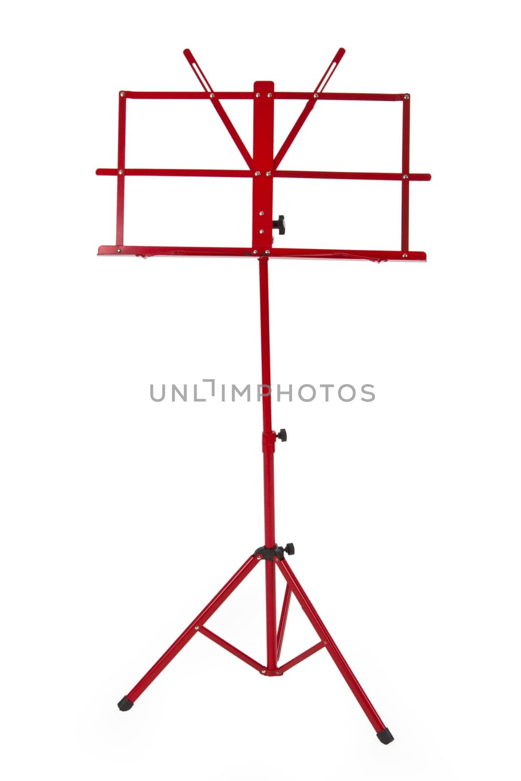 Music stand isolated on white background
