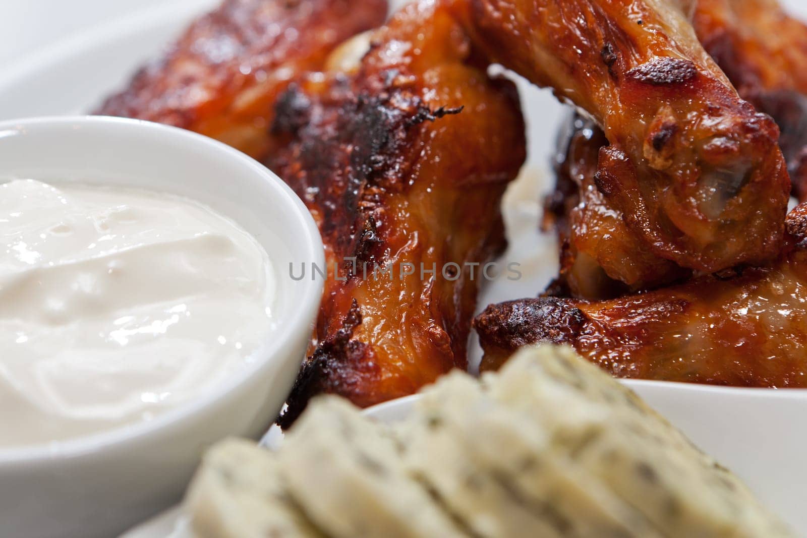 Chicken wings,grilled chicken as a popular finger food