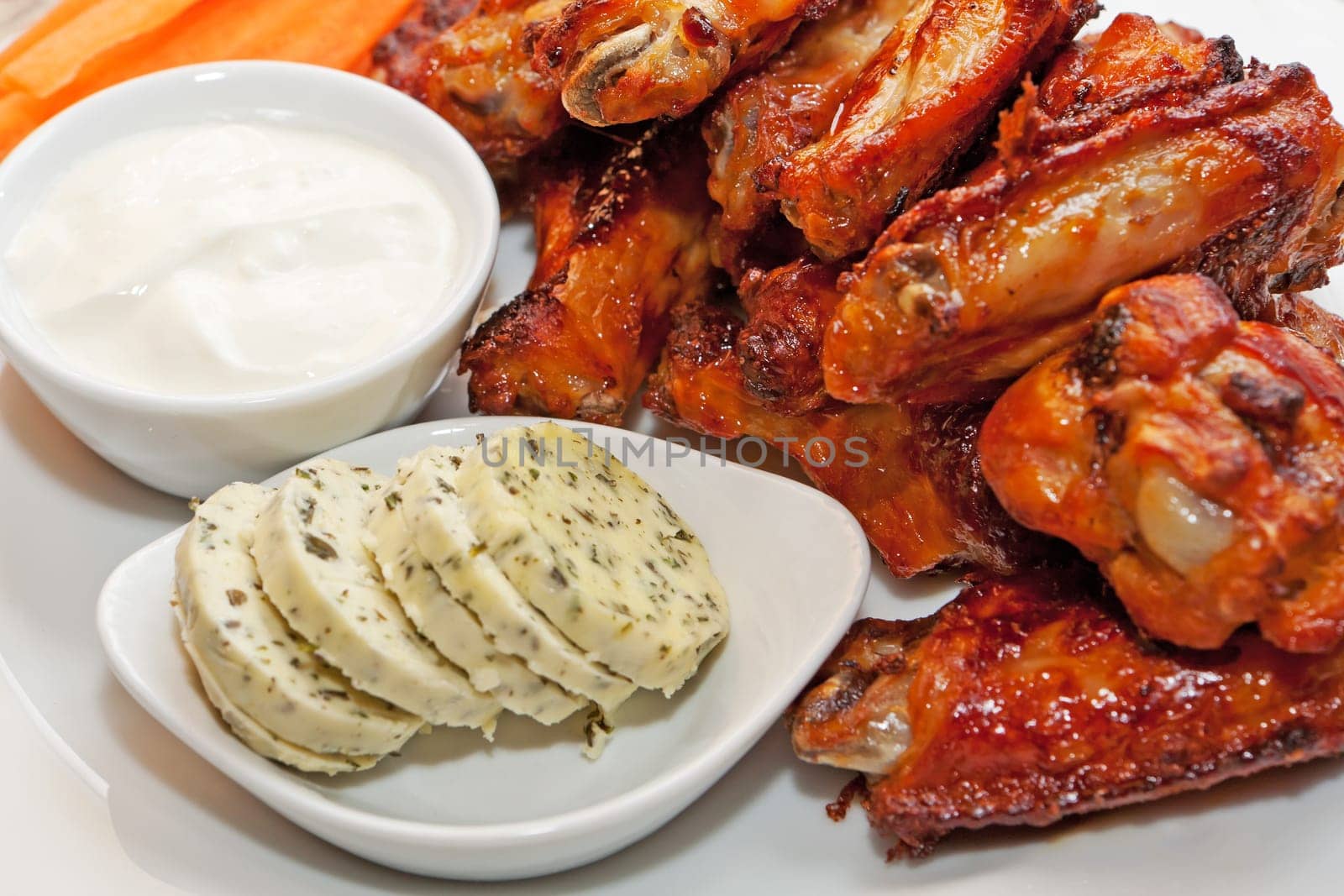 Chicken wings,grilled chicken as a popular finger food