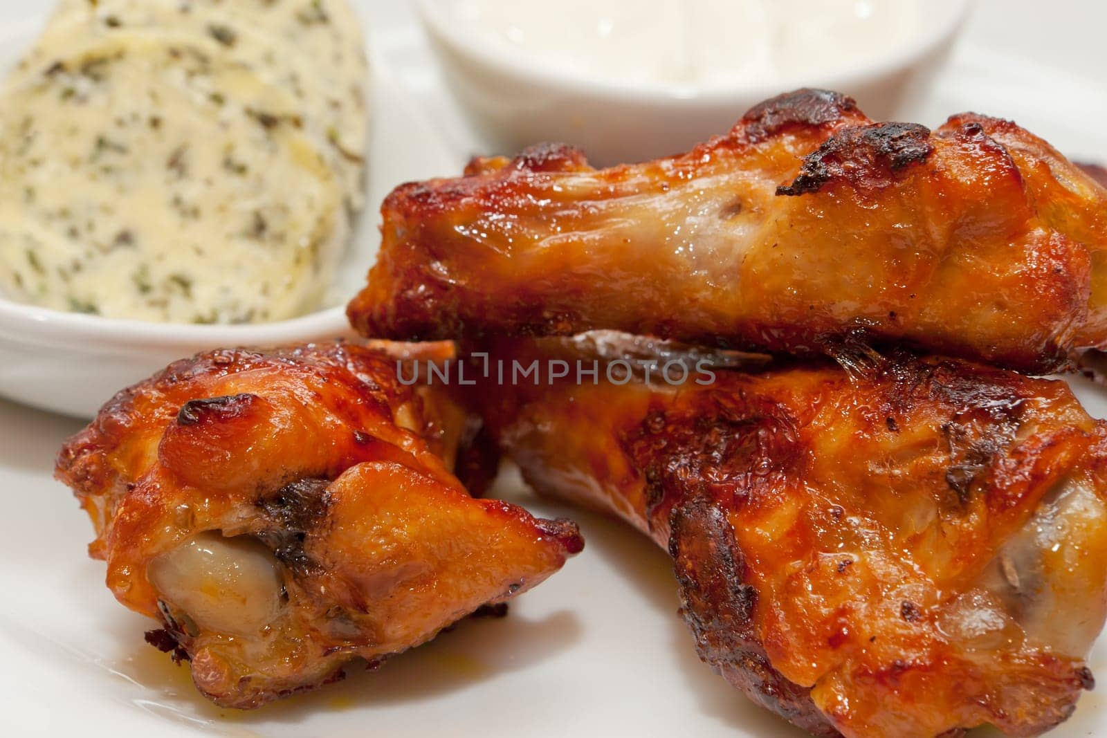 Chicken wings,grilled chicken as a popular finger food