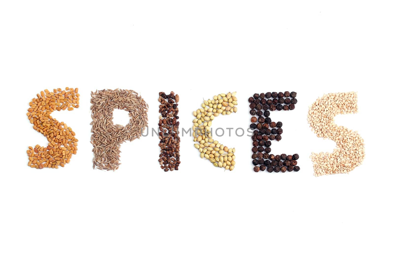 Spices word formed using a few spices
