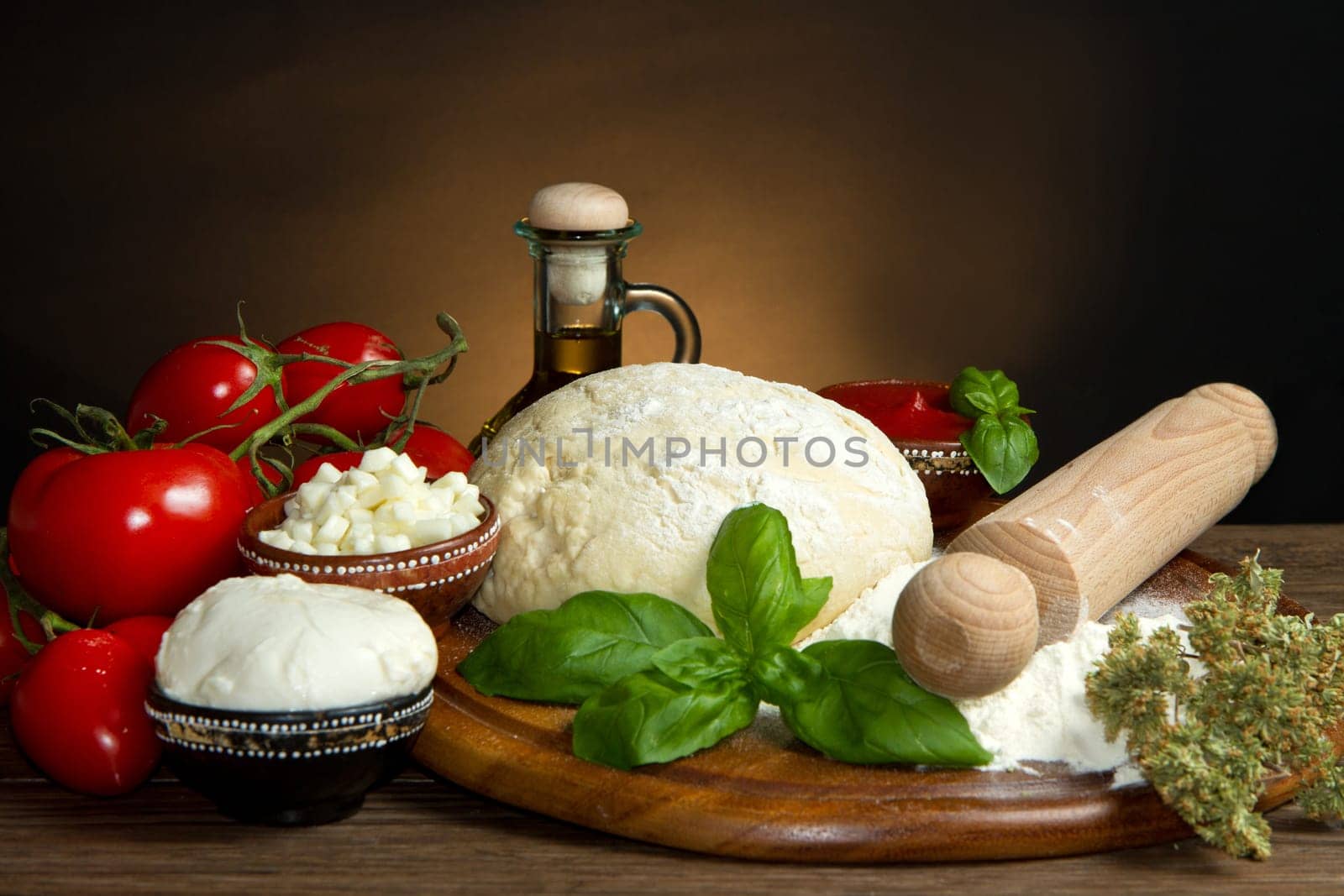 ingredients for homemade pizza