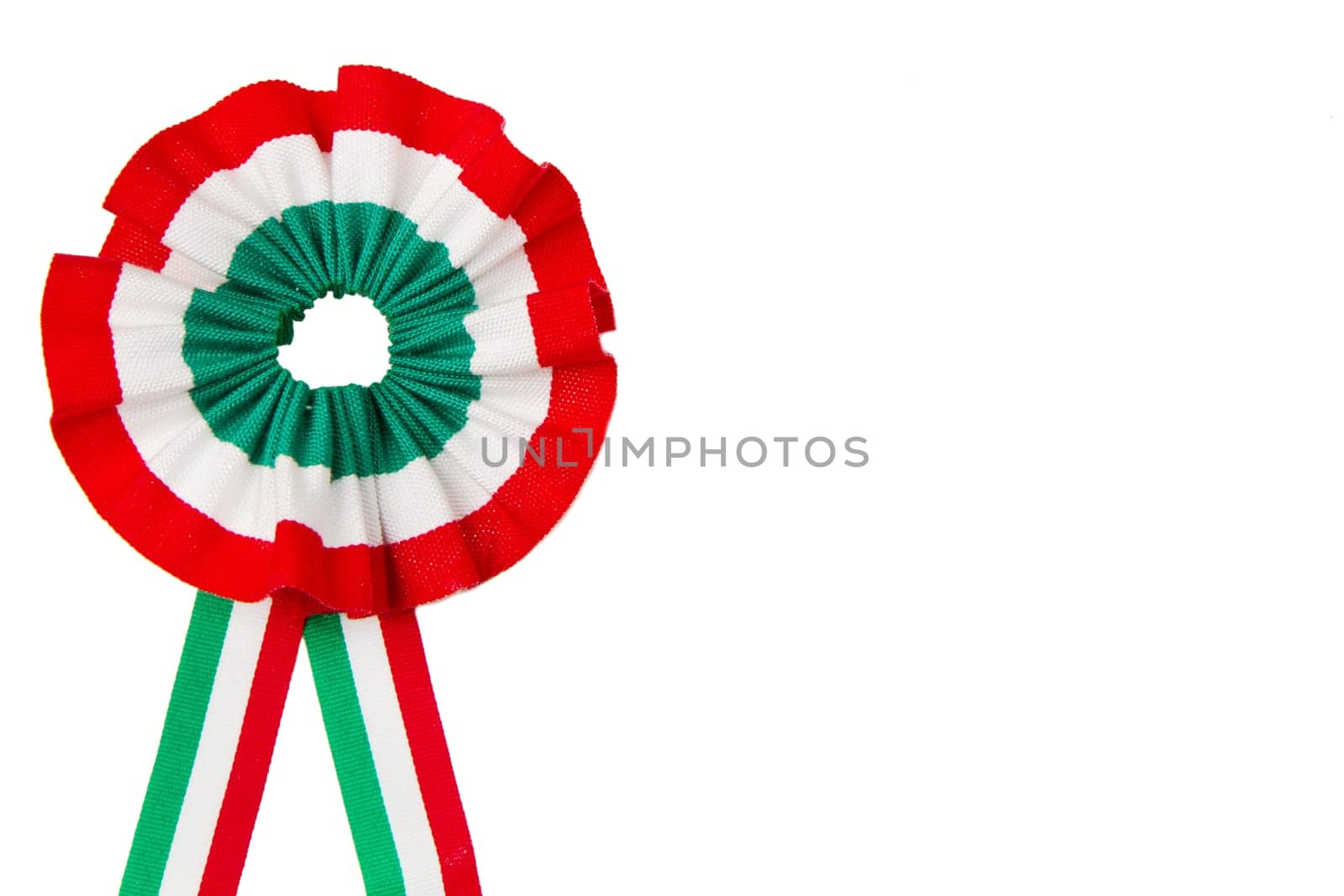 cockade  with italian flag color