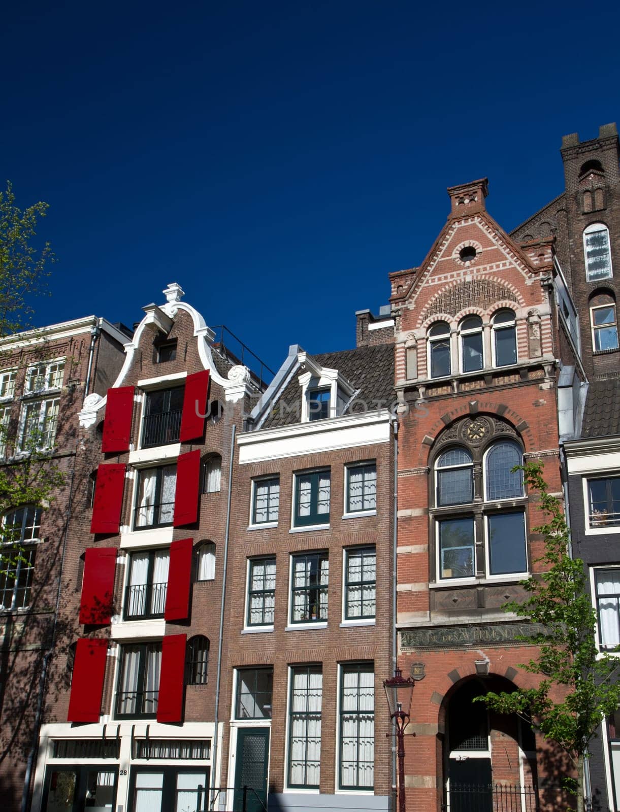 Amsterdam canals and typical houses