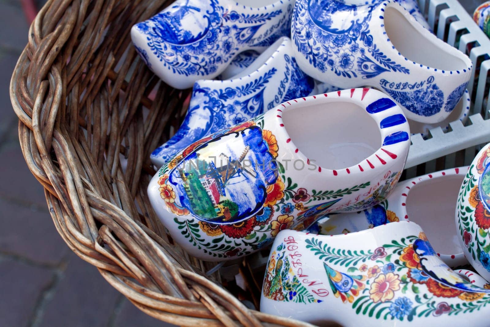 painted wooden shoes from Holland