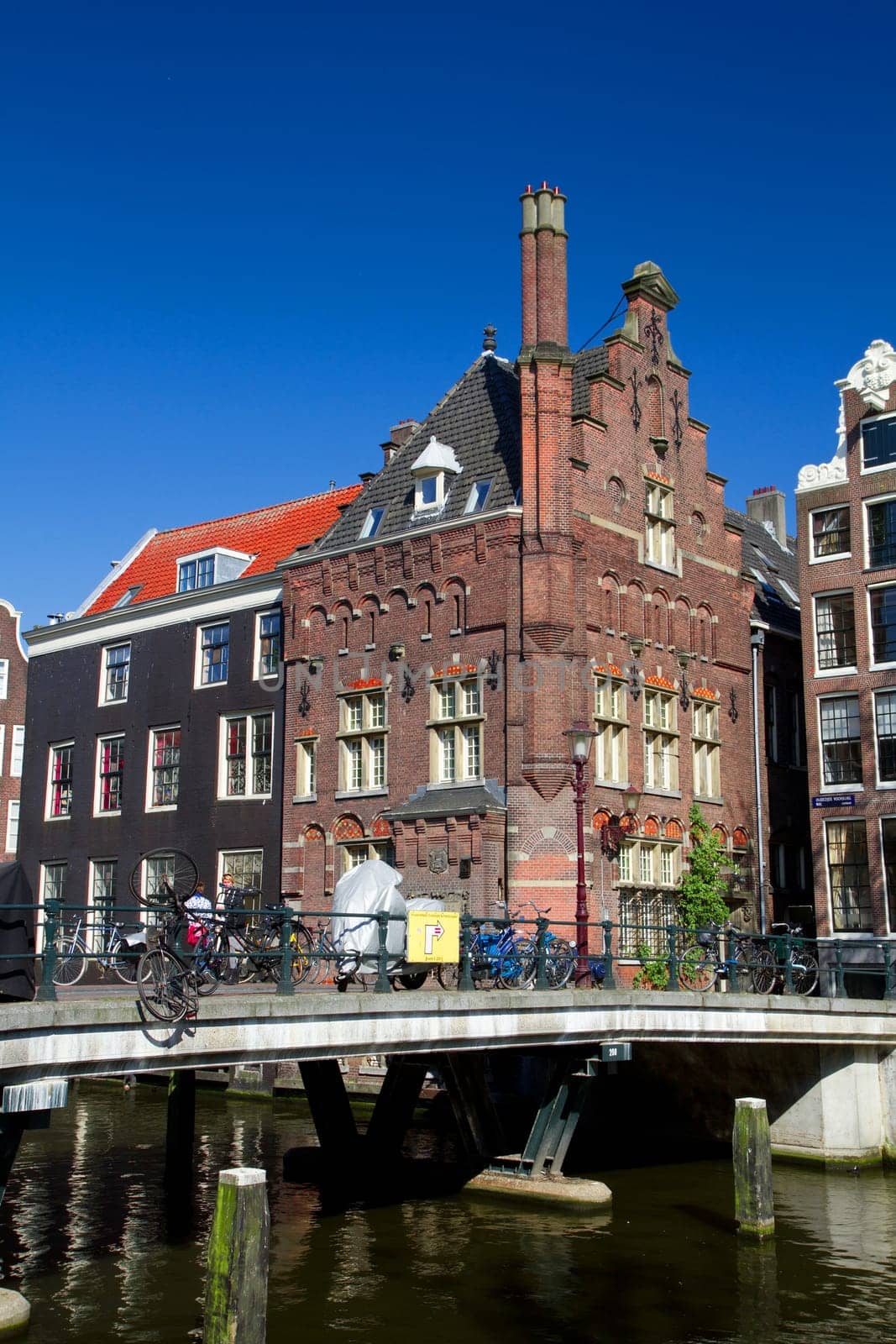 Amsterdam canals and typical houses