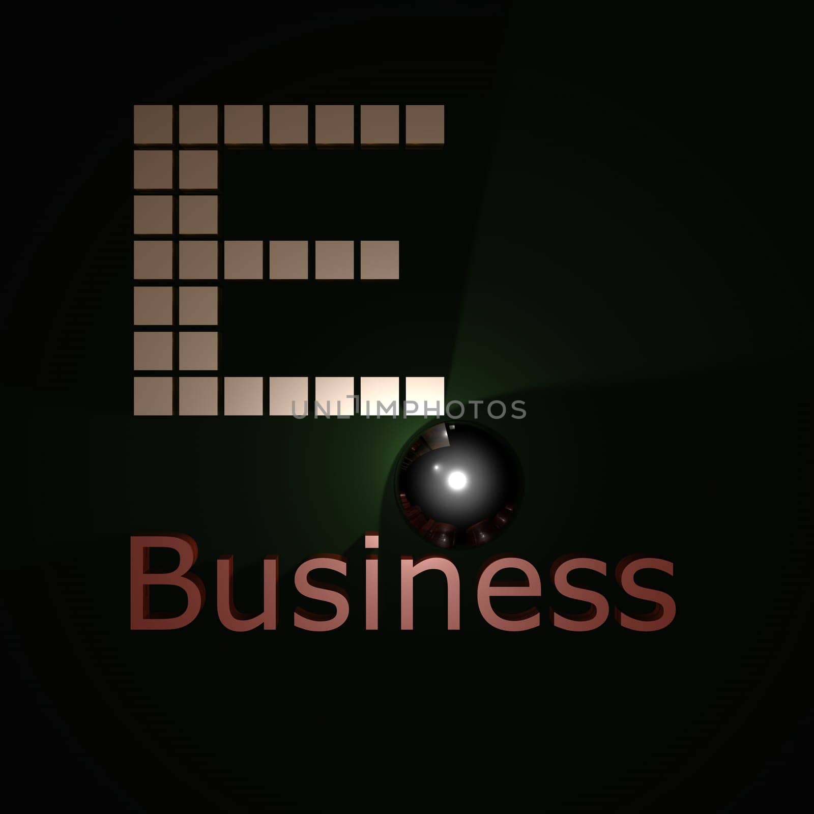 Illustration on the topic of business concepts - e-Business - 3D