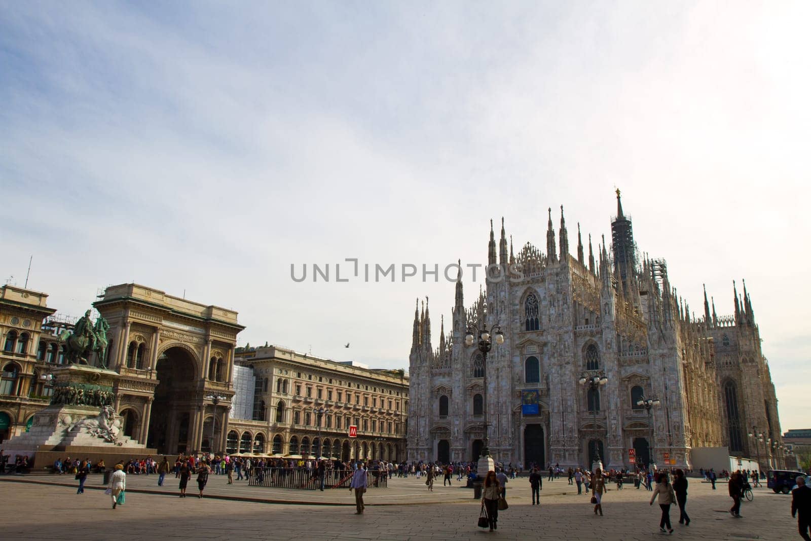 a view of place of Dome of Milan