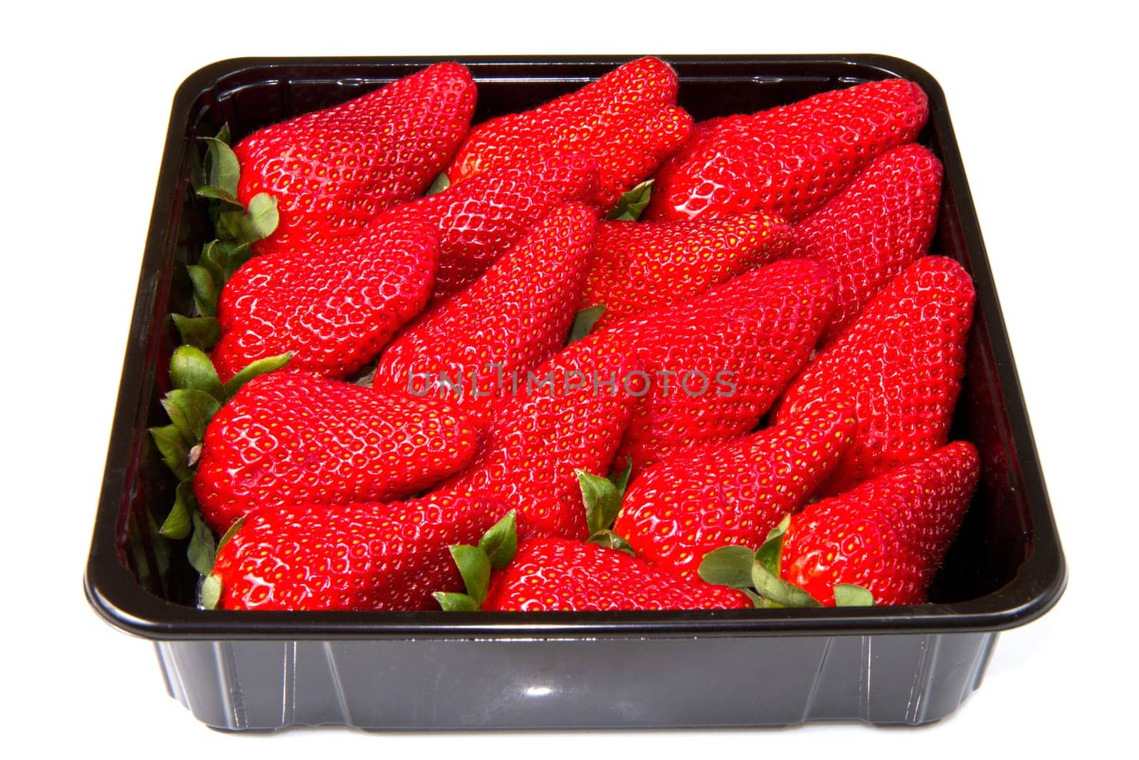 fresh strawberries isolated on white background