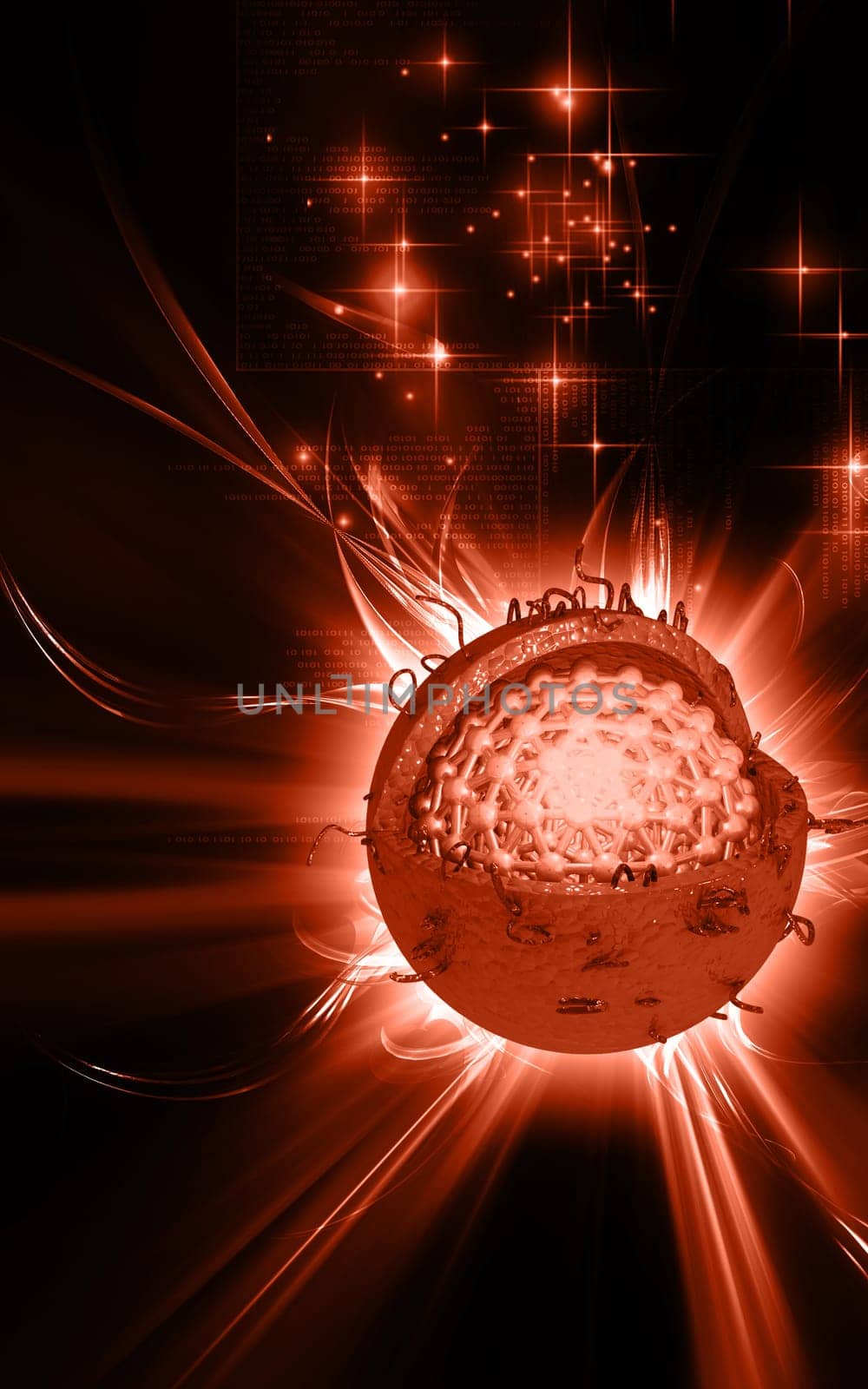 Digital illustration of Hepatitis in colour background