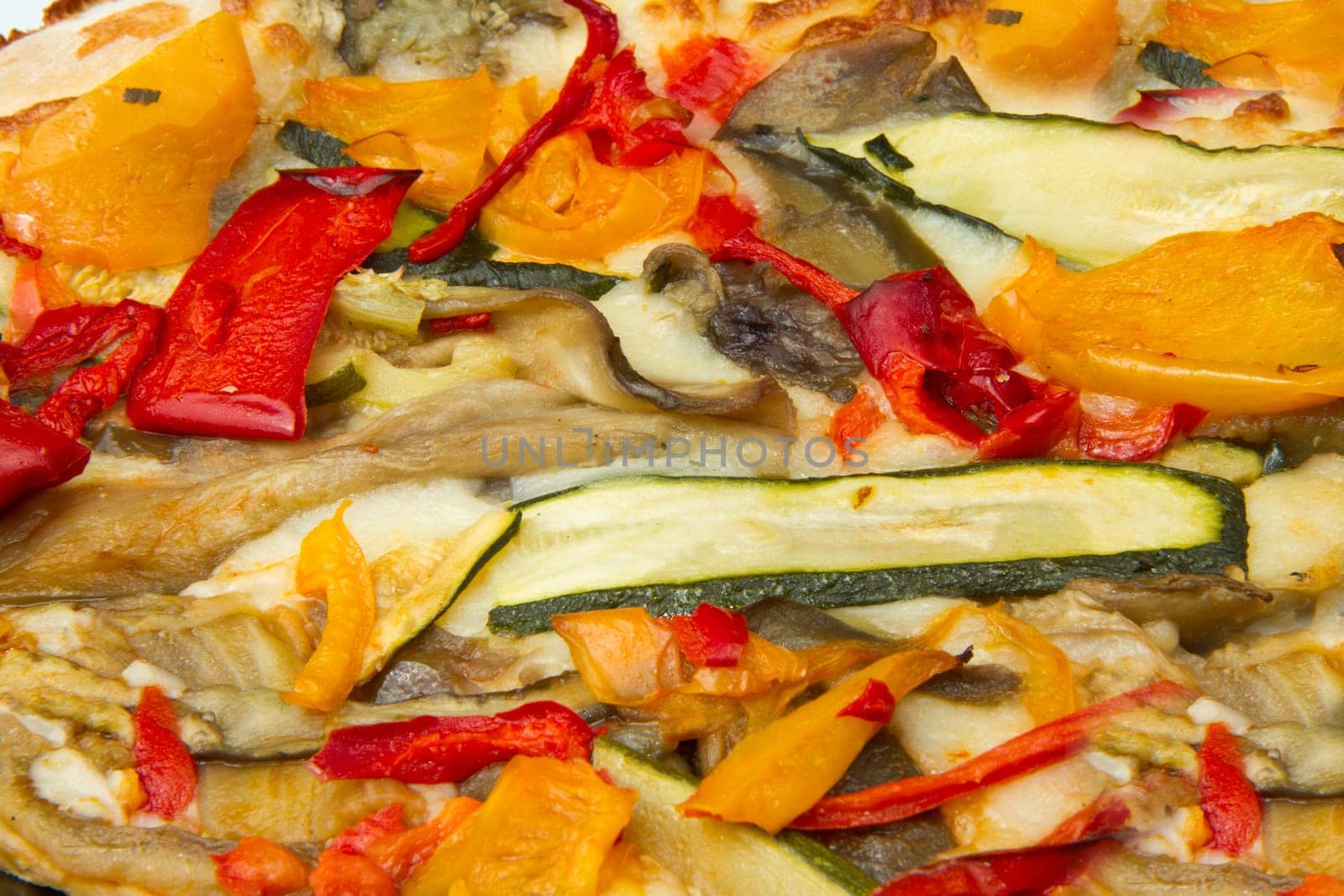 slice of pizza with fresh vegetables