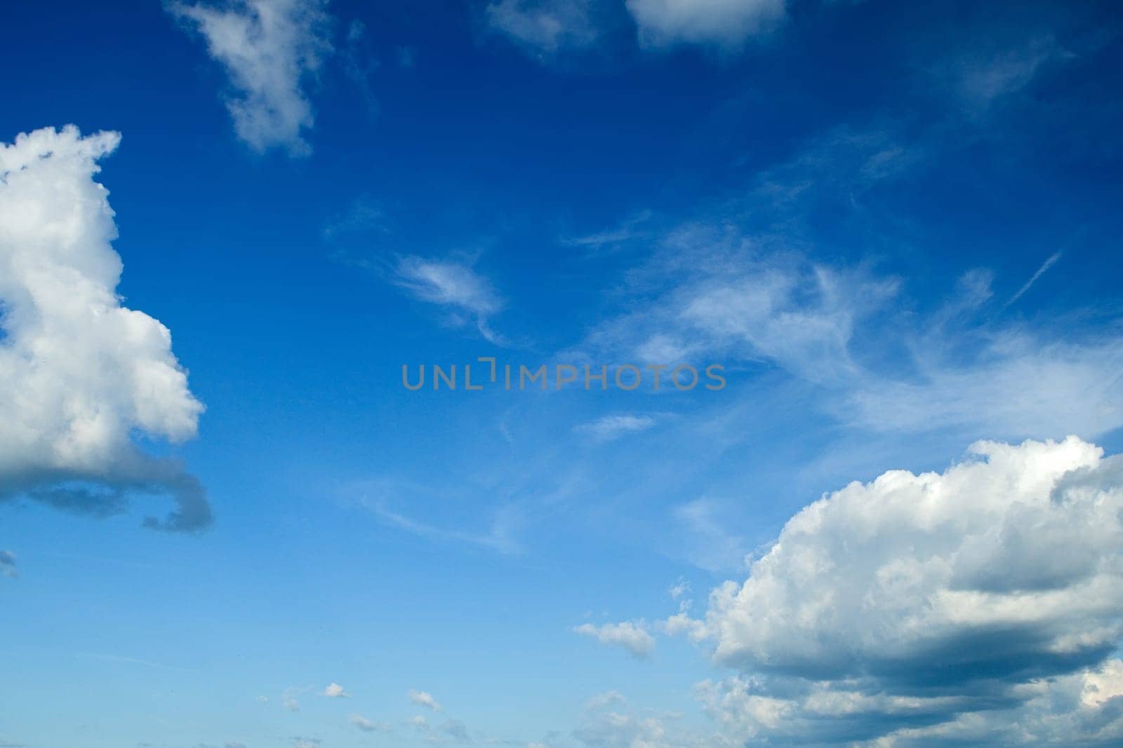 Beautiful clouds seen from the blue sky