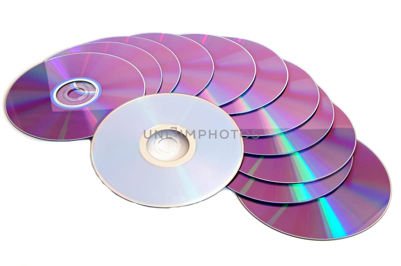 CD background , a over white background