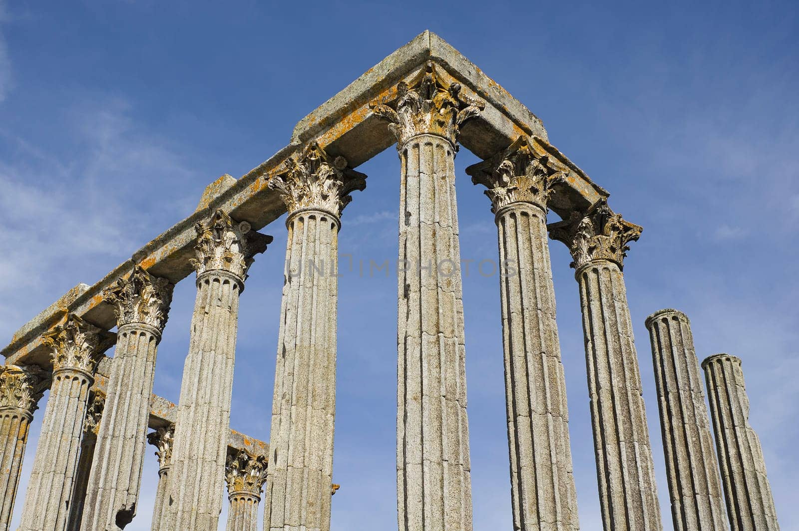 The Roman Diana Temple in Evora,Portugal