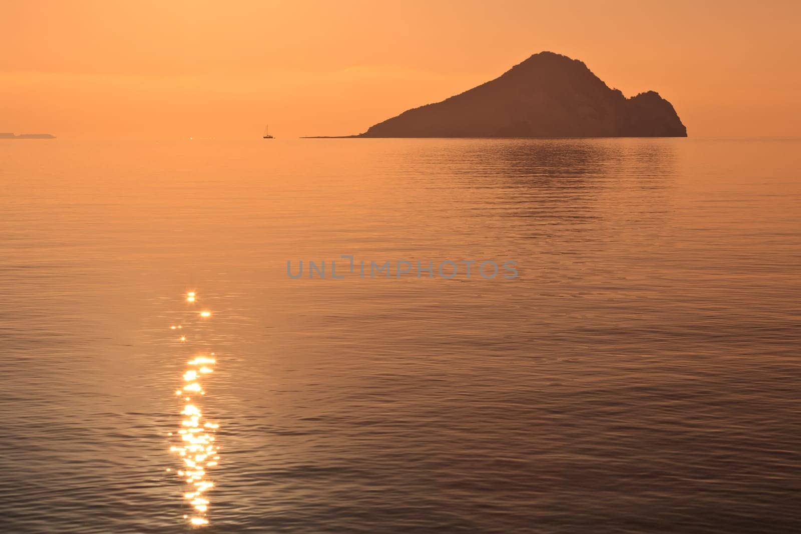 sunrise at sea in Zakynthos island, Greece