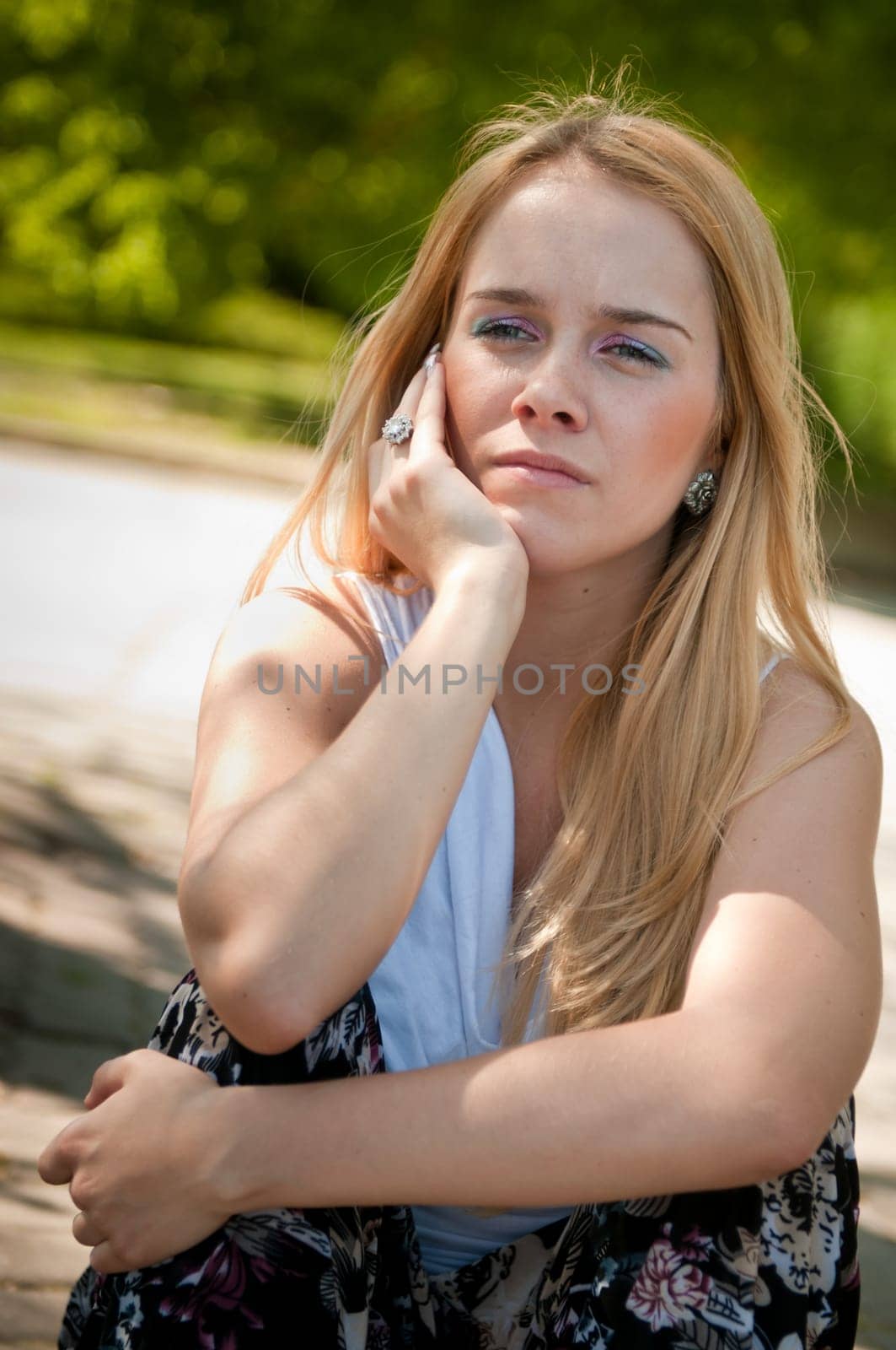 Big troubles - portrait of worried teenager worried, youth lifestyle concept