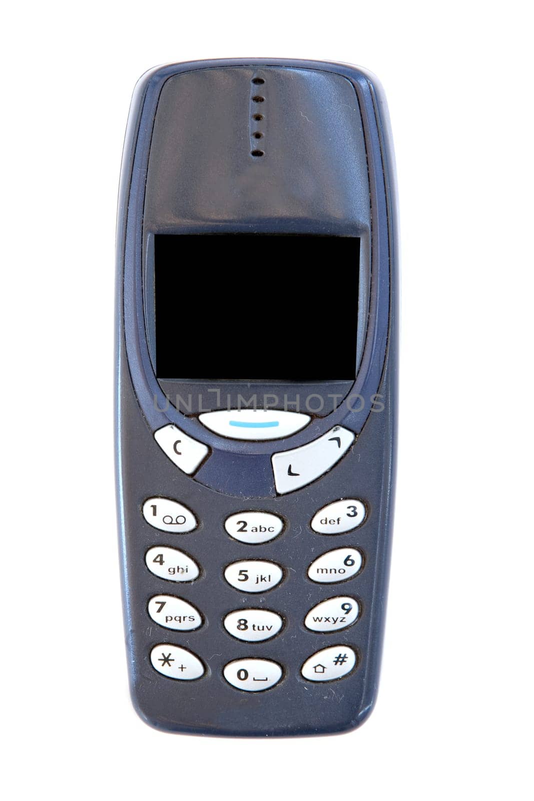 Obsolete mobile isolated on white background
