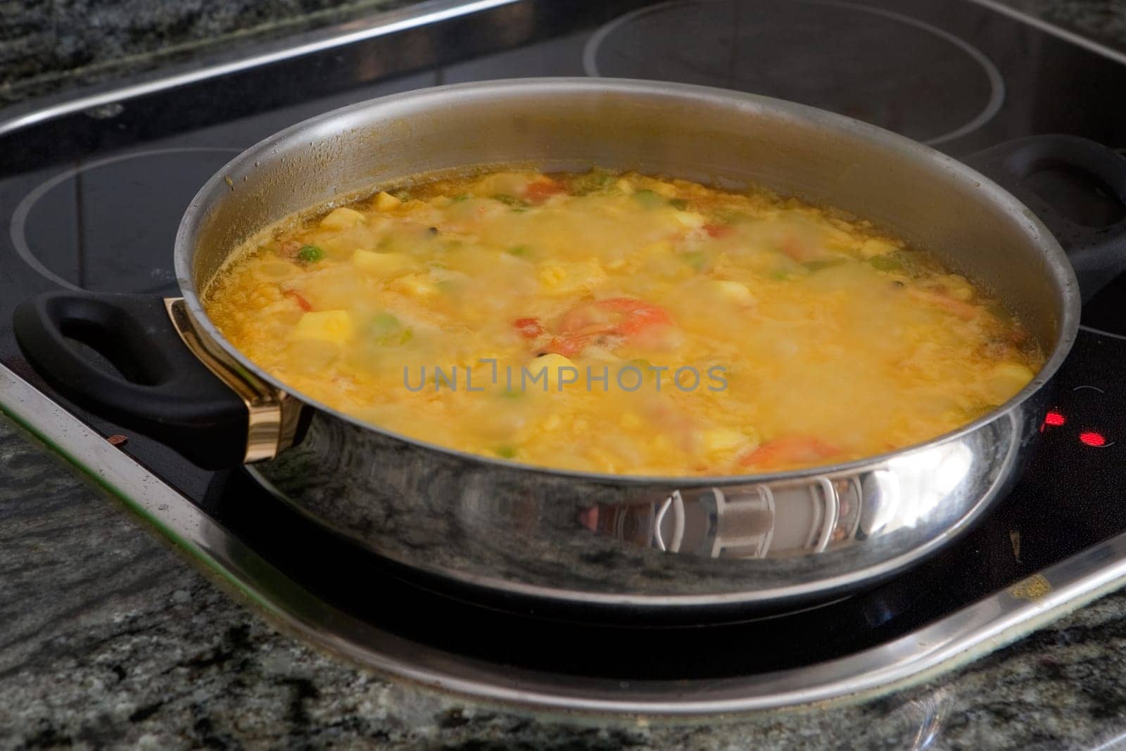 Cooking at home. Casserole with delicious homemade recipe