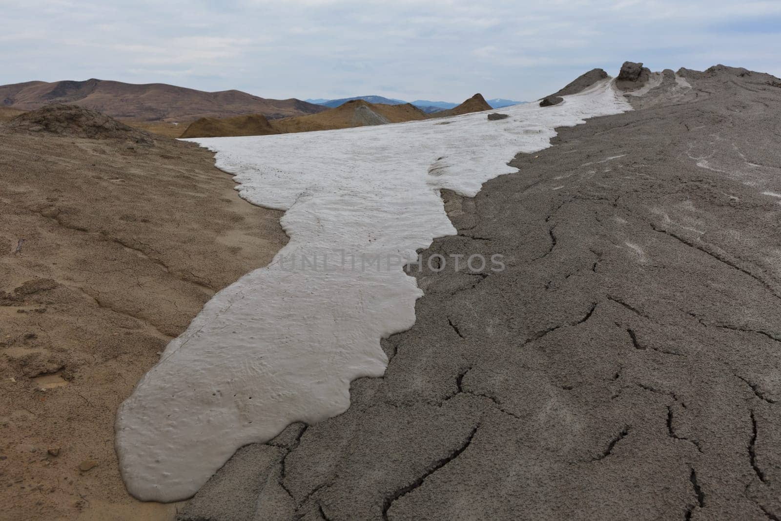 Strange landscape produced bu active mud volcanoes. Location: Buzau Romania