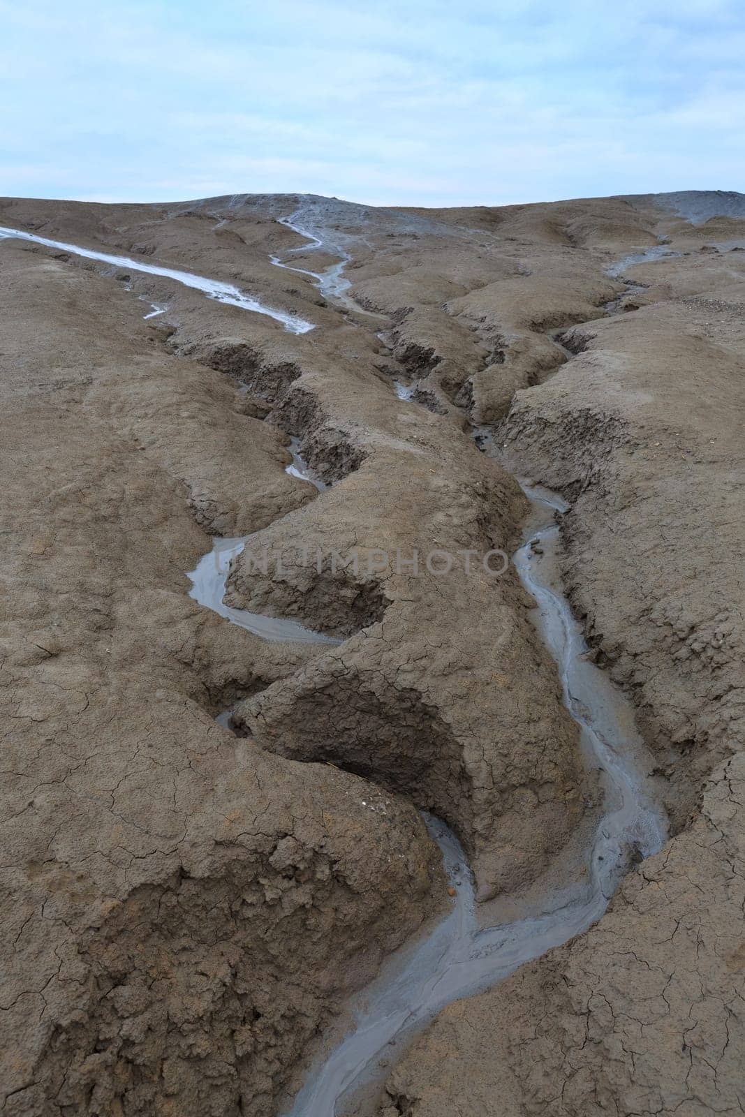 Strange landscape produced bu active mud volcanoes. Location: Buzau Romania