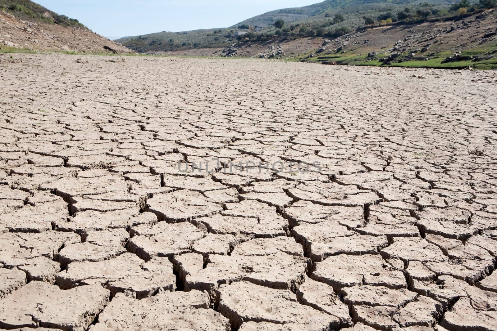 Riverbed without water for drought