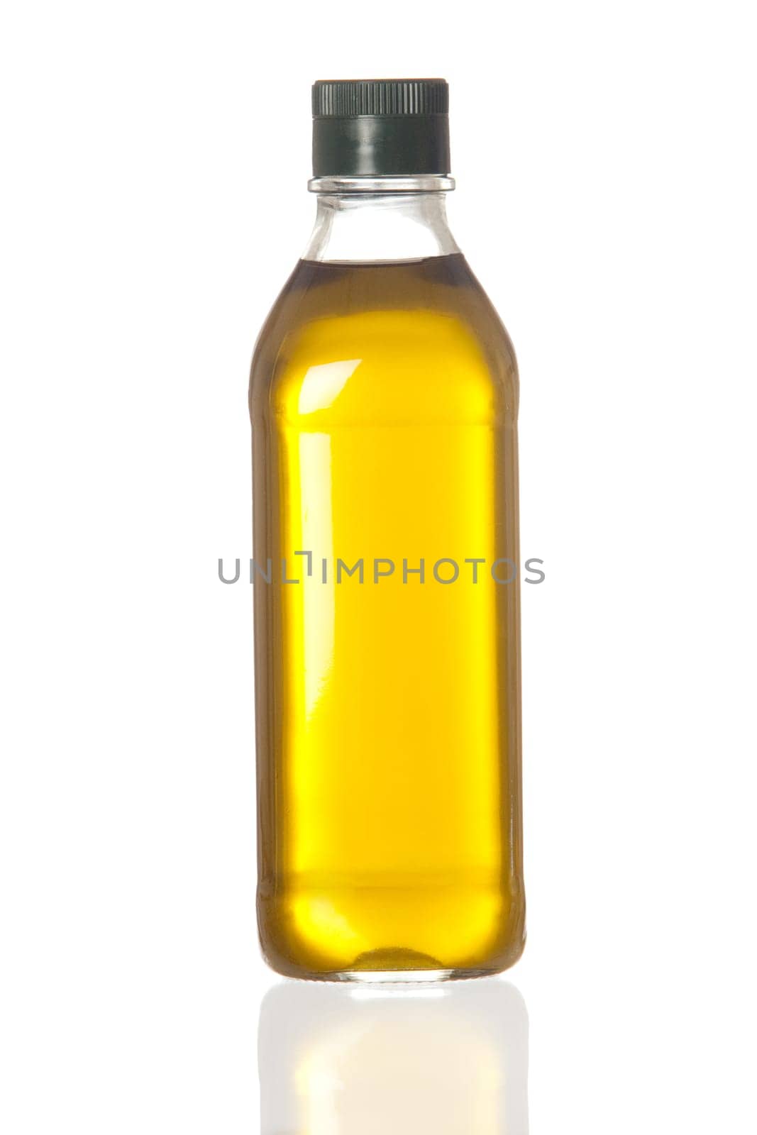 Oil bottle isolated on a over white background